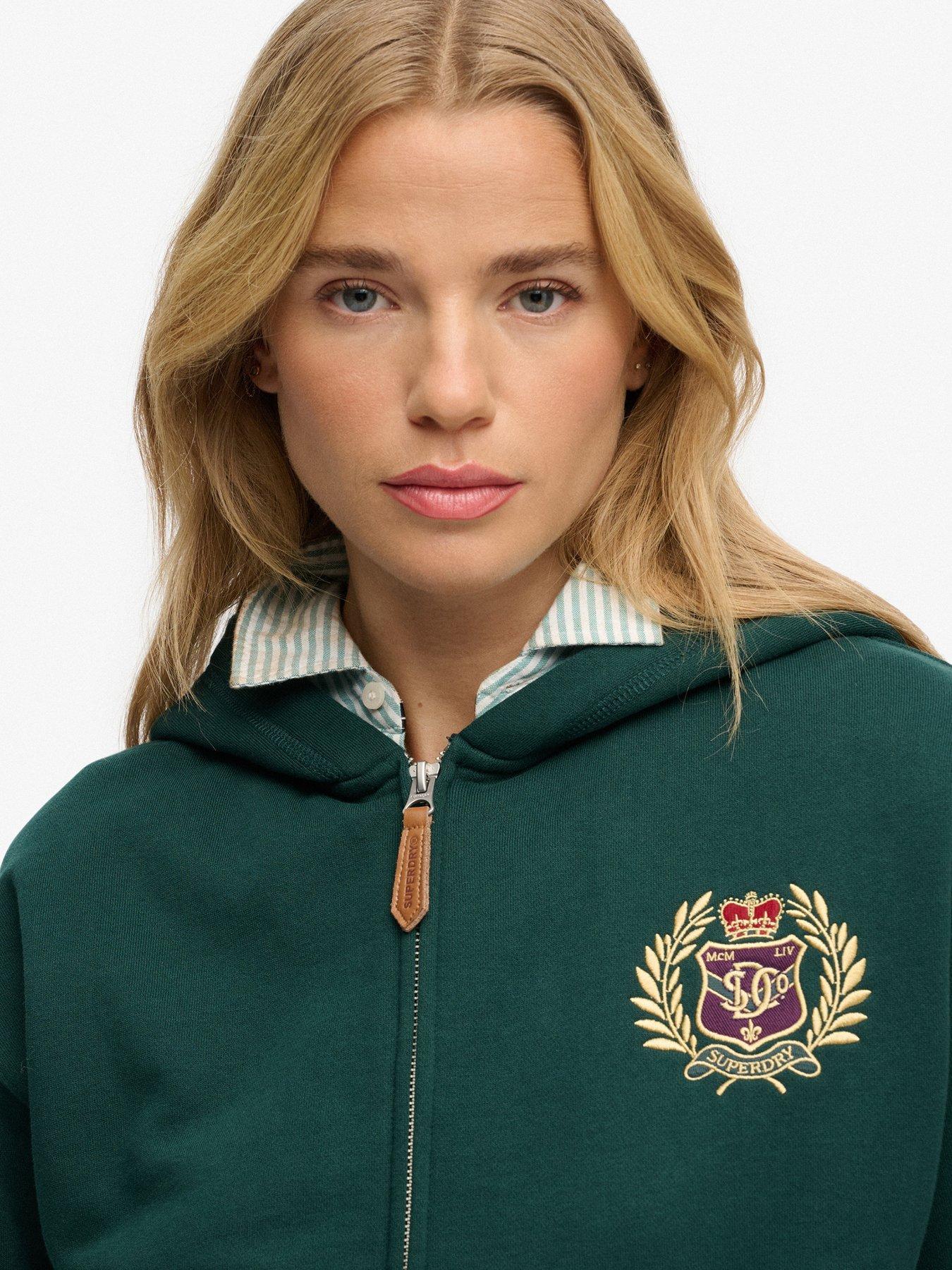 Image 5 of 5 of Superdry Country Club Zip Hoodie - Green