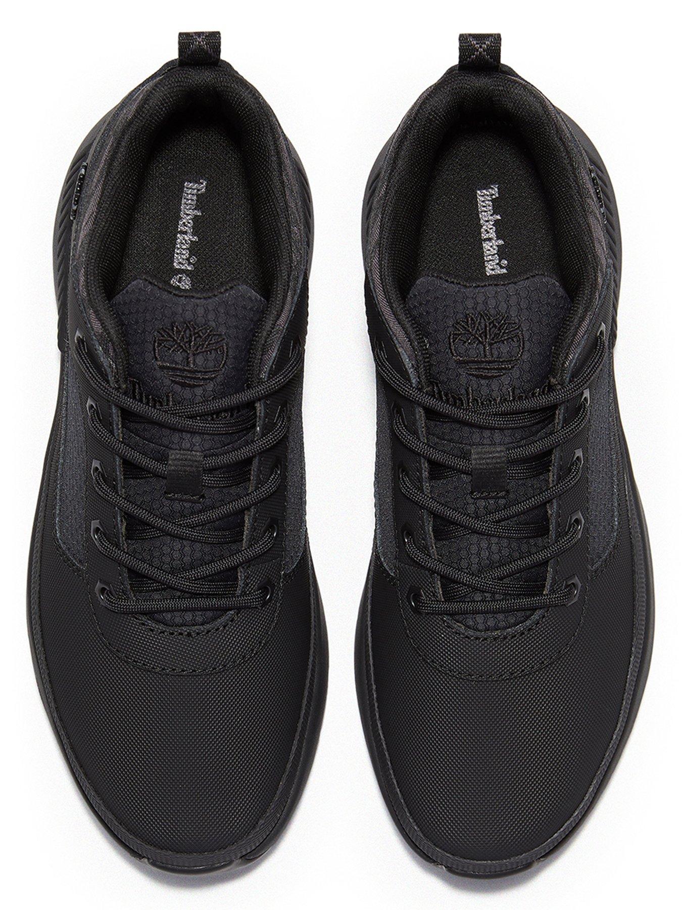 Image 3 of 6 of Timberland Boys Field Trekker Low Lace-Up Leather-Mix Sneakers - Black