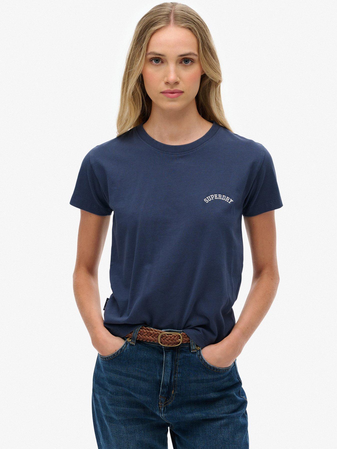 Superdry Essential Logo Fitted T-Shirt - Richest Navy
