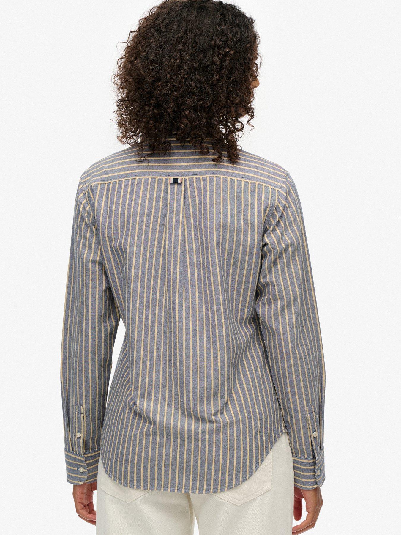 Image 2 of 6 of Superdry Slim Oxford Button Down Long Sleeve Shirt - Blue