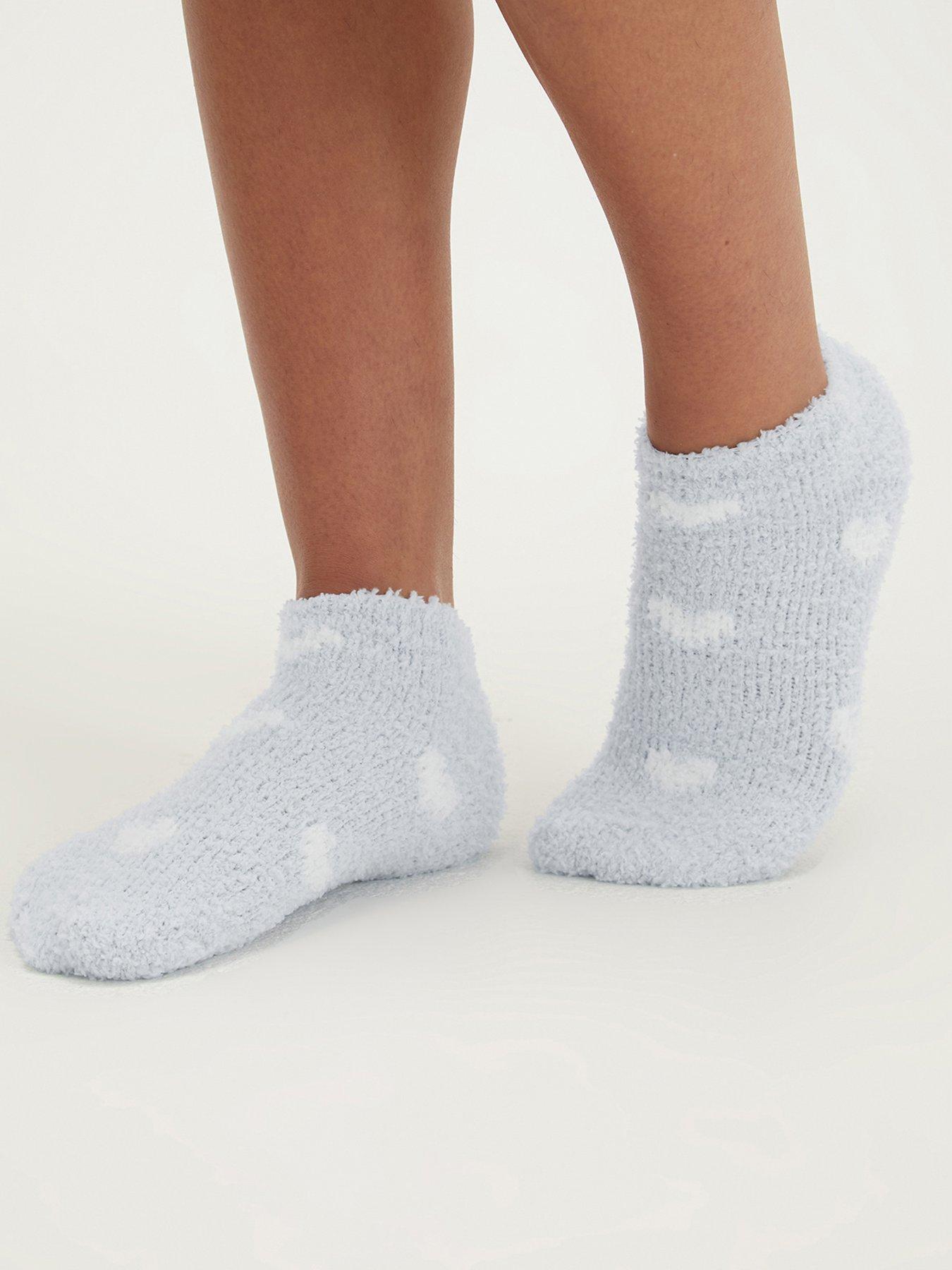 Boux Avenue Heart Butter Cosy Trainer 2pk - Blue Mix
