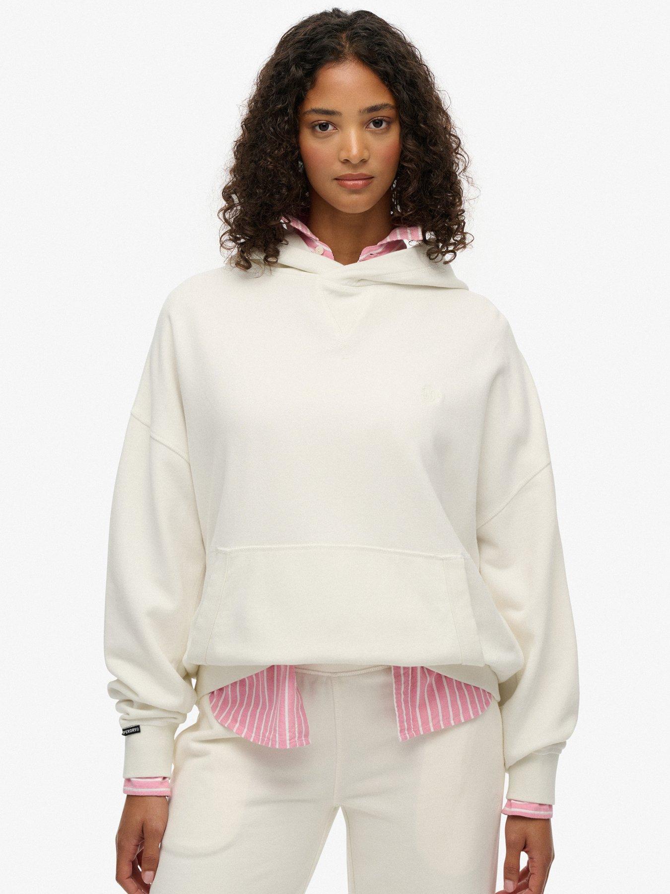 Superdry Studios Relaxed Hoodie - Off White