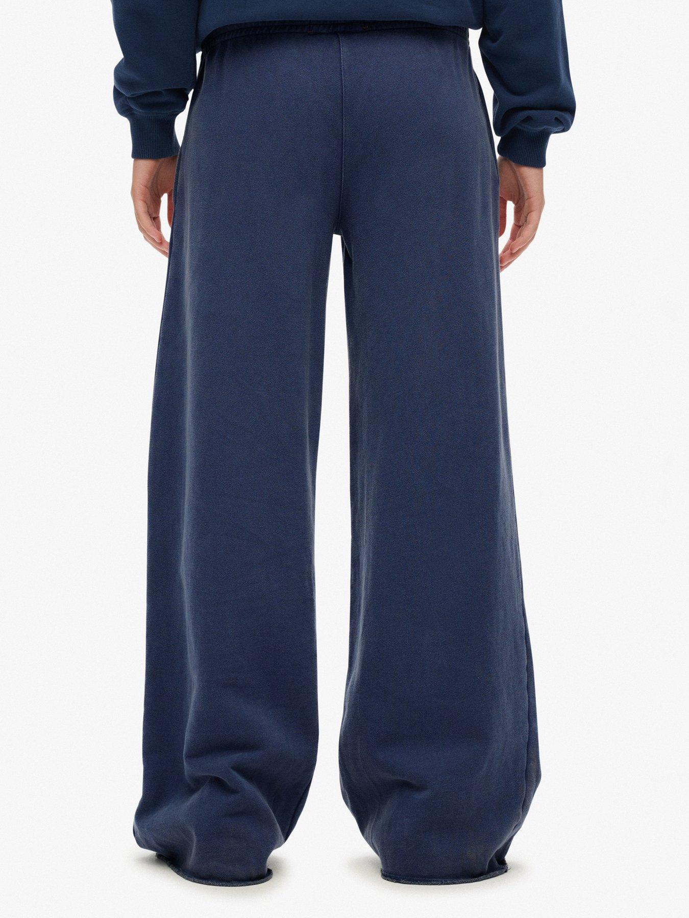 Image 2 of 7 of Superdry Athletic Essentials Low Rise Flare Joggers - Navy