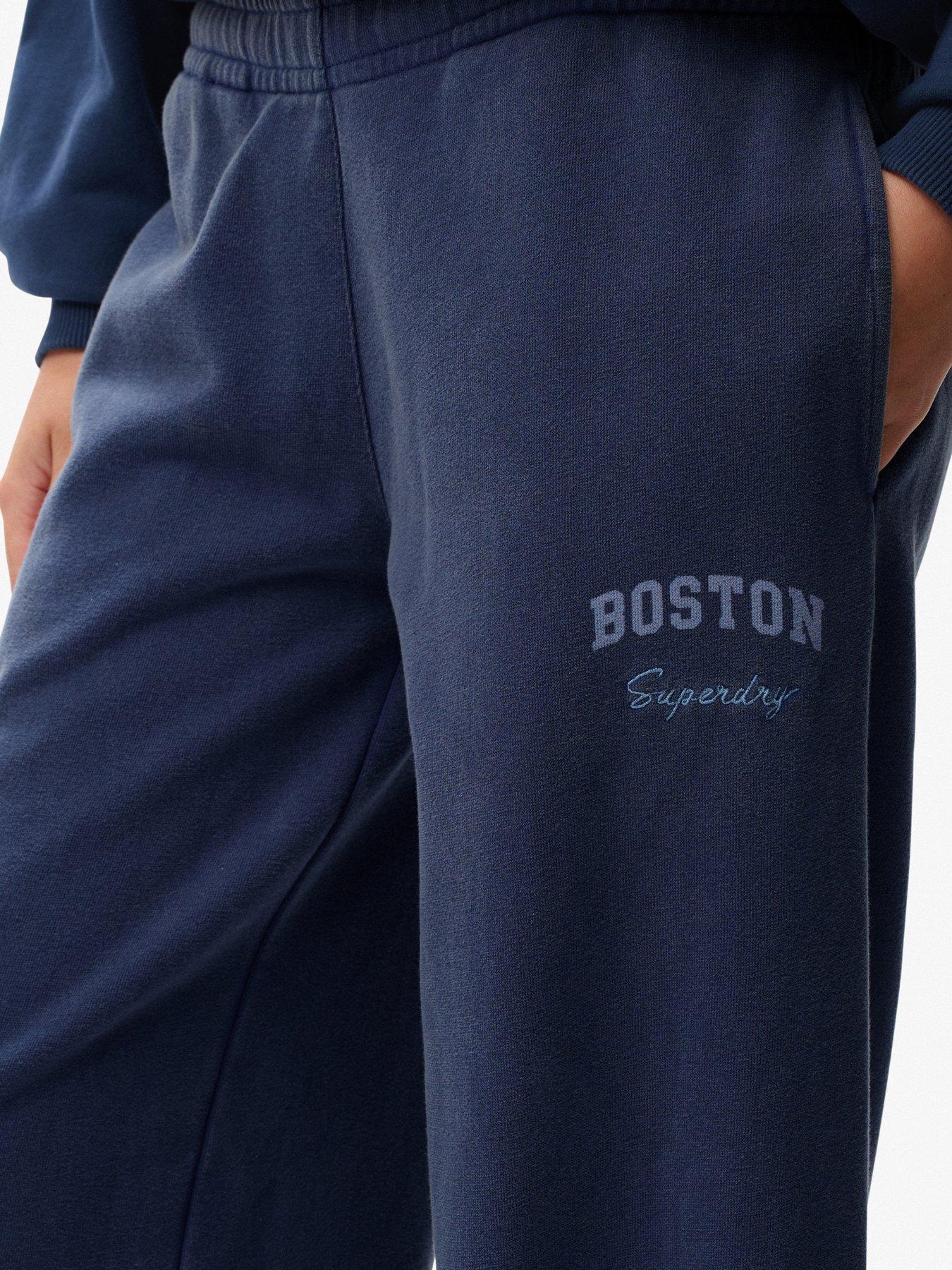 Image 6 of 7 of Superdry Athletic Essentials Low Rise Flare Joggers - Navy
