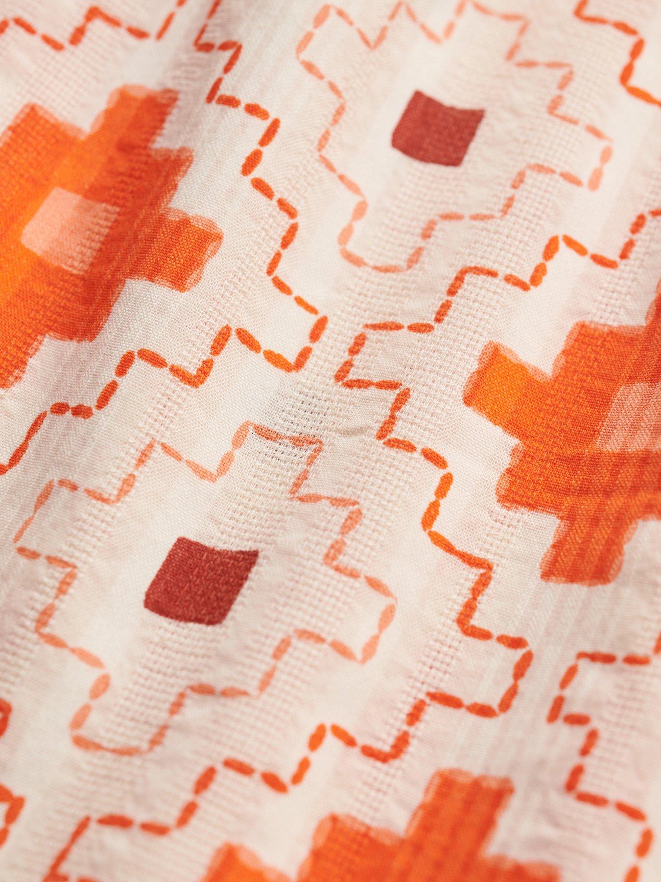 Image 7 of 7 of Superdry Cotton Printed Beach Shorts - Orange