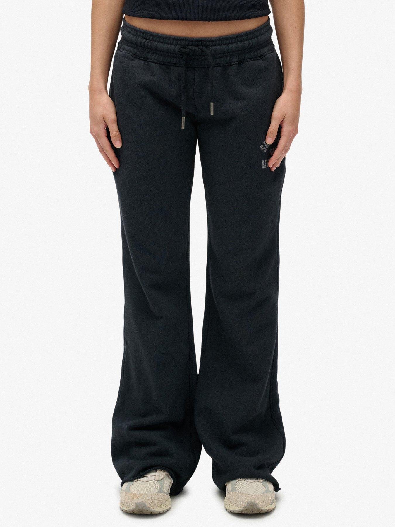 Superdry Athletic Print Flare Joggers - Navy