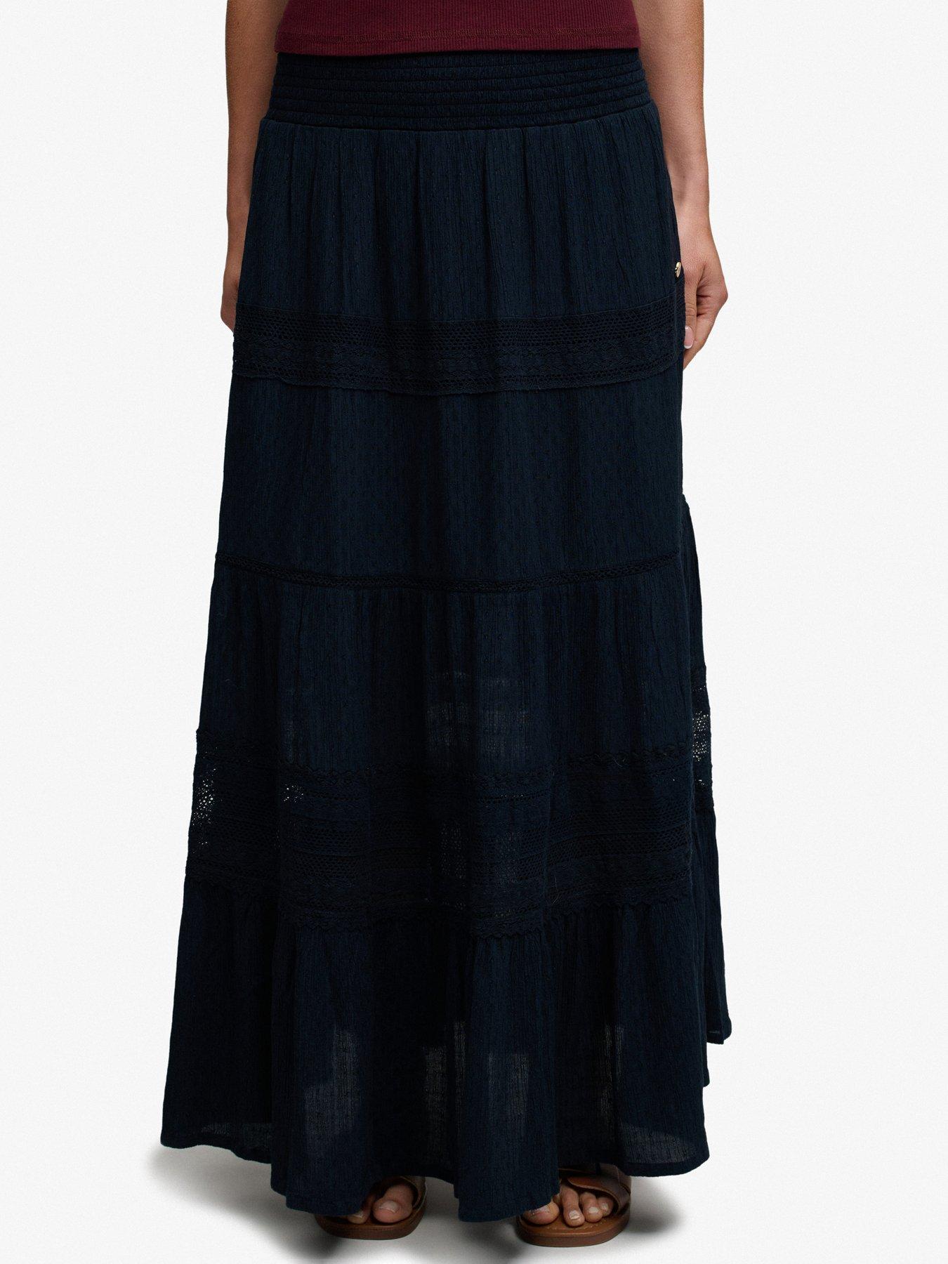 Image 4 of 6 of Superdry Ibiza Maxi Skirt - Navy