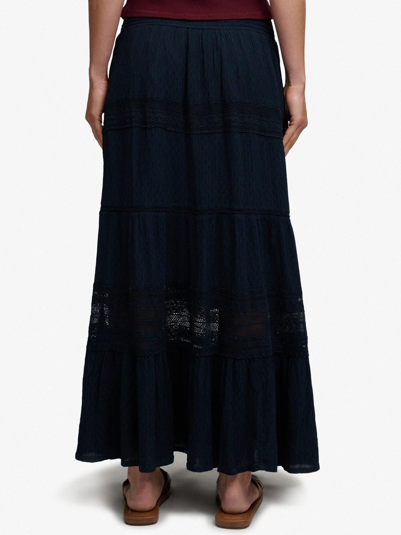 Image 5 of 6 of Superdry Ibiza Maxi Skirt - Navy