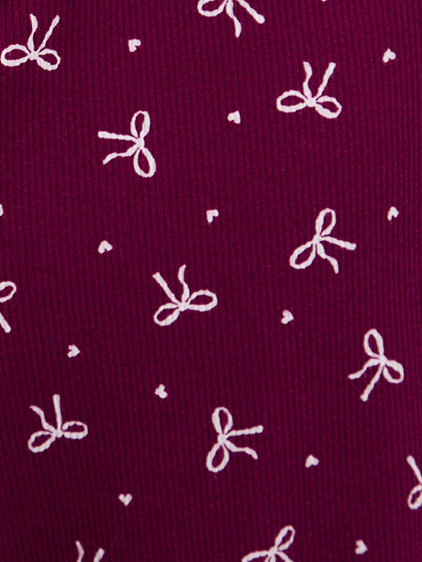 Image 7 of 7 of Boux Avenue Bow Rib Cami Pyjama Set - Plum