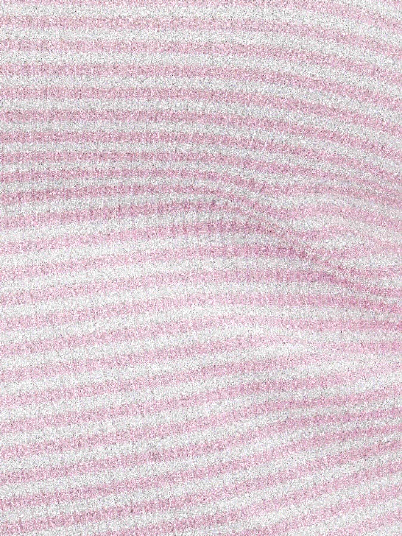 Image 7 of 7 of Boux Avenue Stripe Rib Cami Pyjama Set - Pink Mix