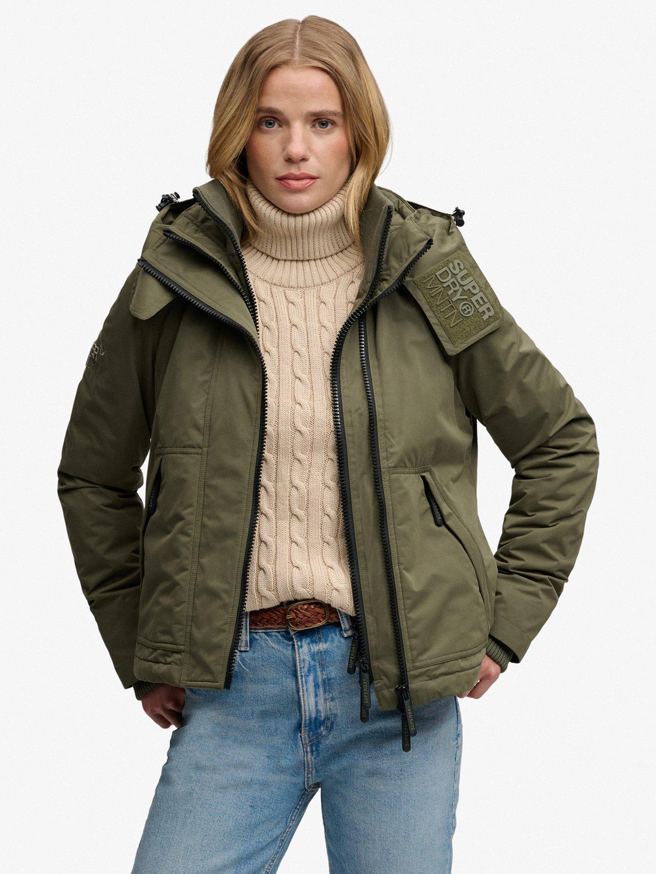 Superdry Hooded Microfibre Arctic Windcheater Jacket - Green