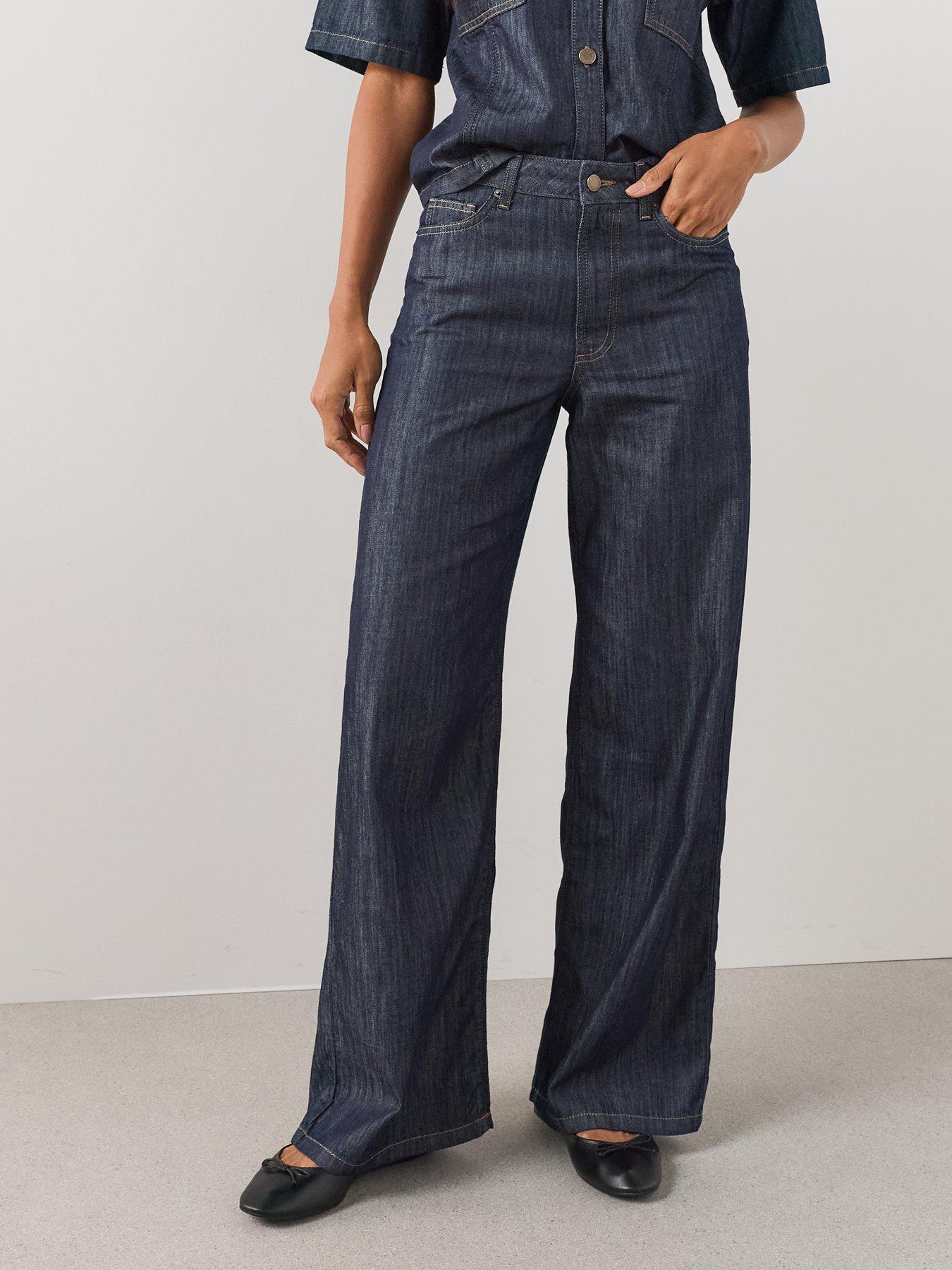 Image 3 of 6 of The Very Collection Wide Leg Co-ord Jeans - Dark Wash