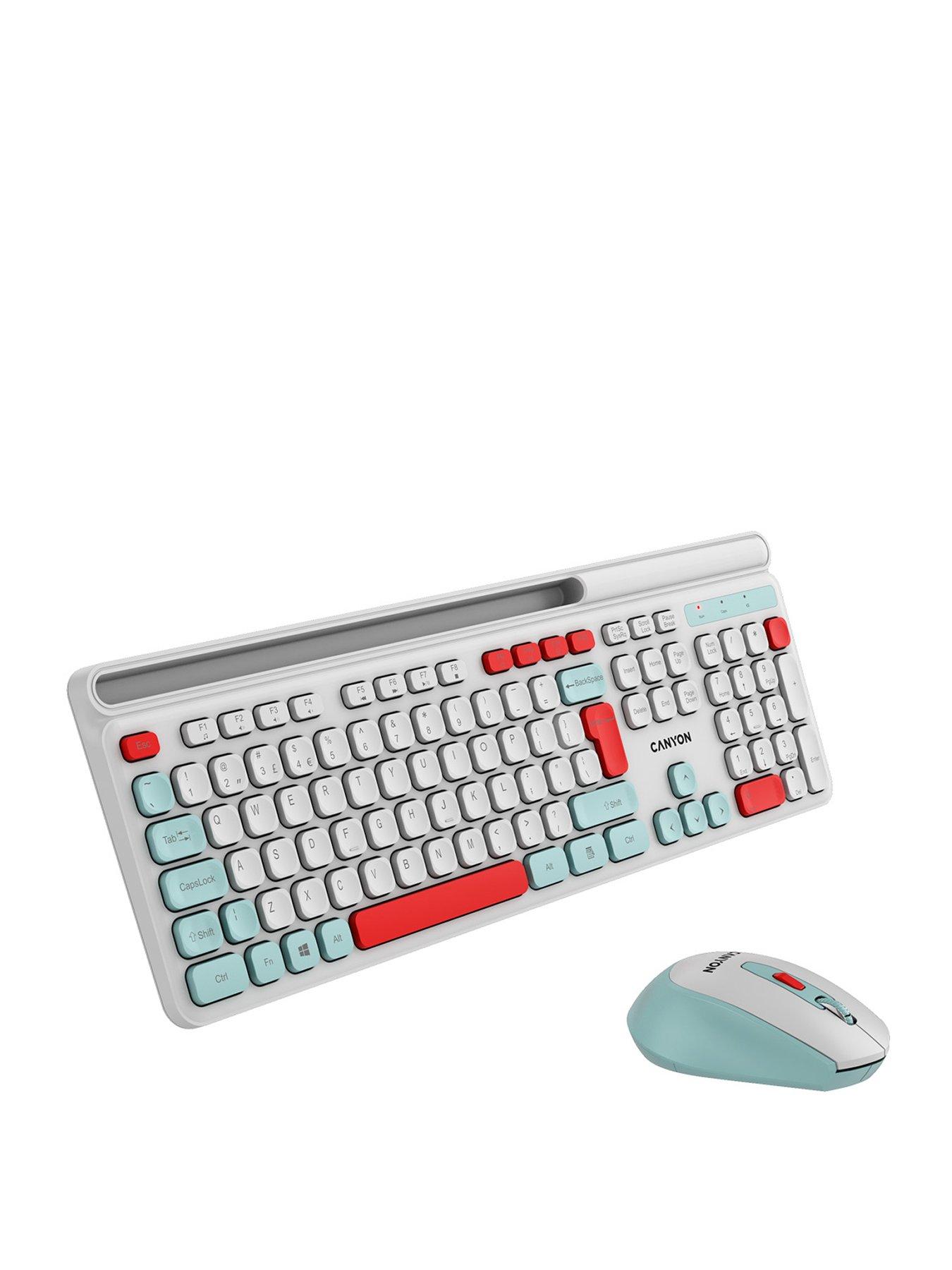 Canyon CANYON HSET-W5 Keyboard+Mouse AAA+AA Wireless White