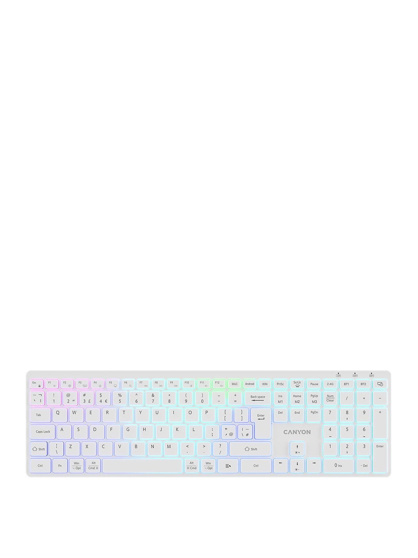 Image 1 of 7 of Canyon keyboard HKB-W11 Wireless White