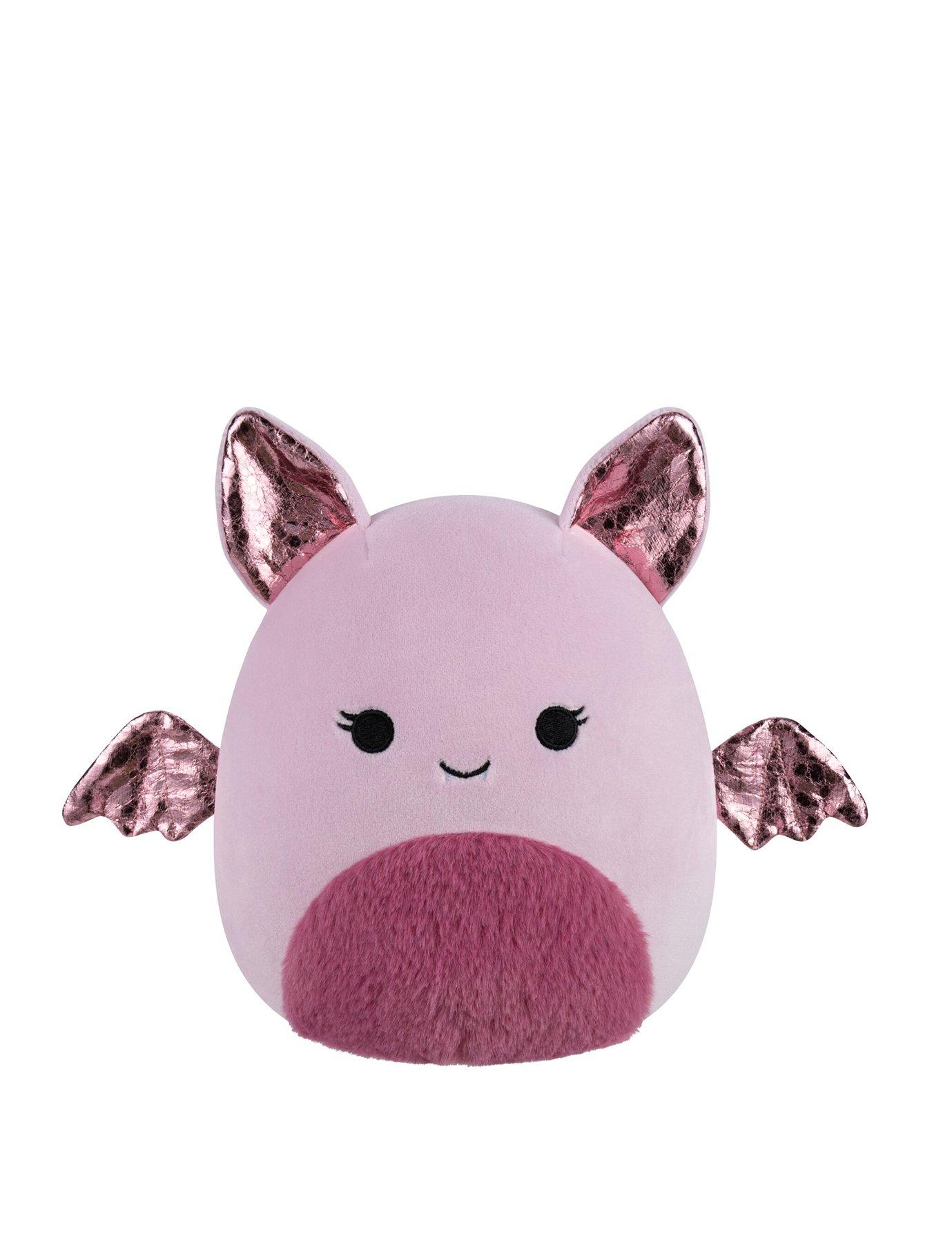 Squishmallows 7.5" Squishmallows Sheena Light Pink Bat With Fuzzy Belly and Glitter Wings