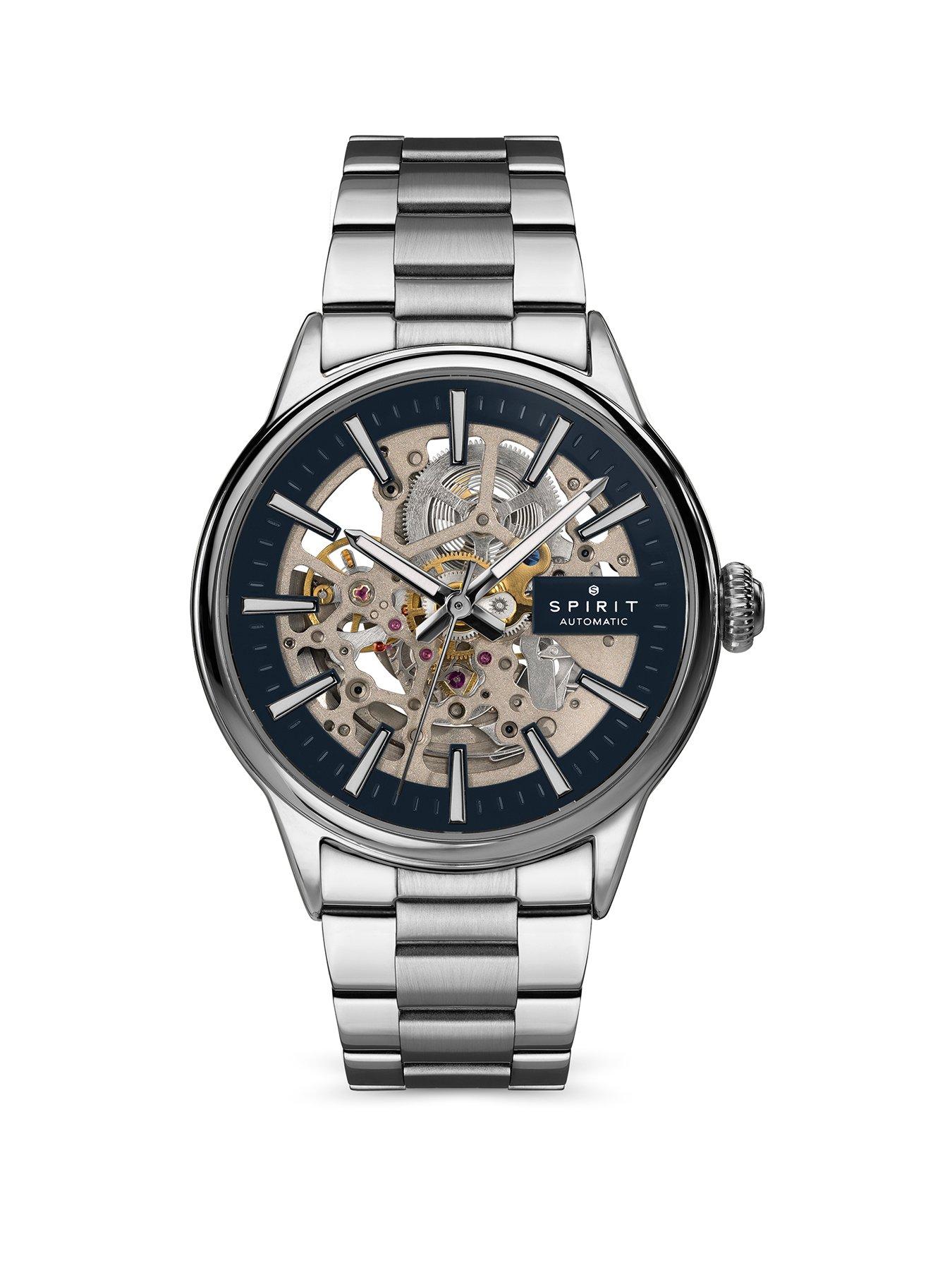 Spirit Spirit Gents Skeleton Automatic Stainless Steel Bracelet Watch