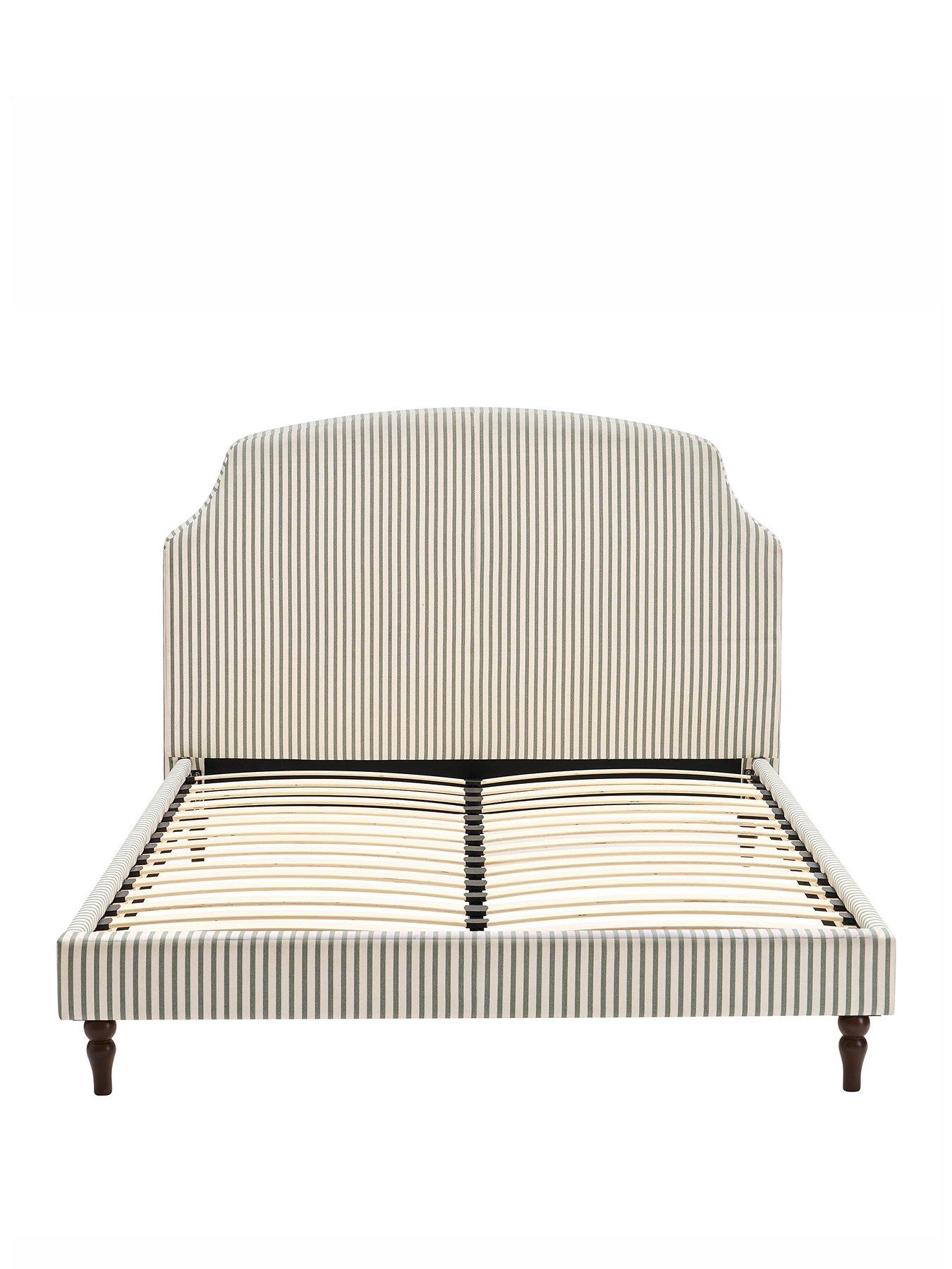Image 2 of 7 of Dusk Surrey King Bed Frame - Sage Stripe