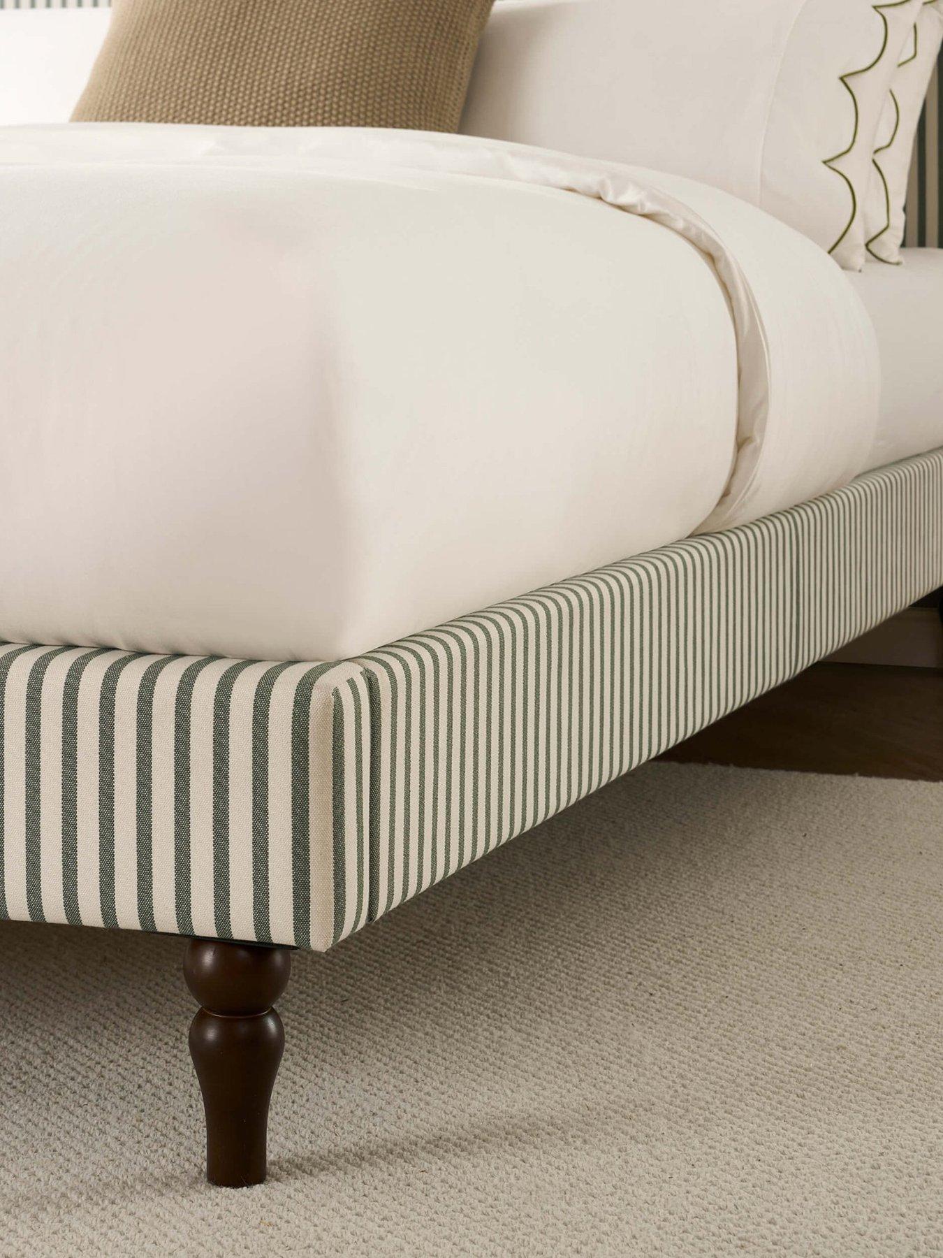 Image 4 of 7 of Dusk Surrey King Bed Frame - Sage Stripe