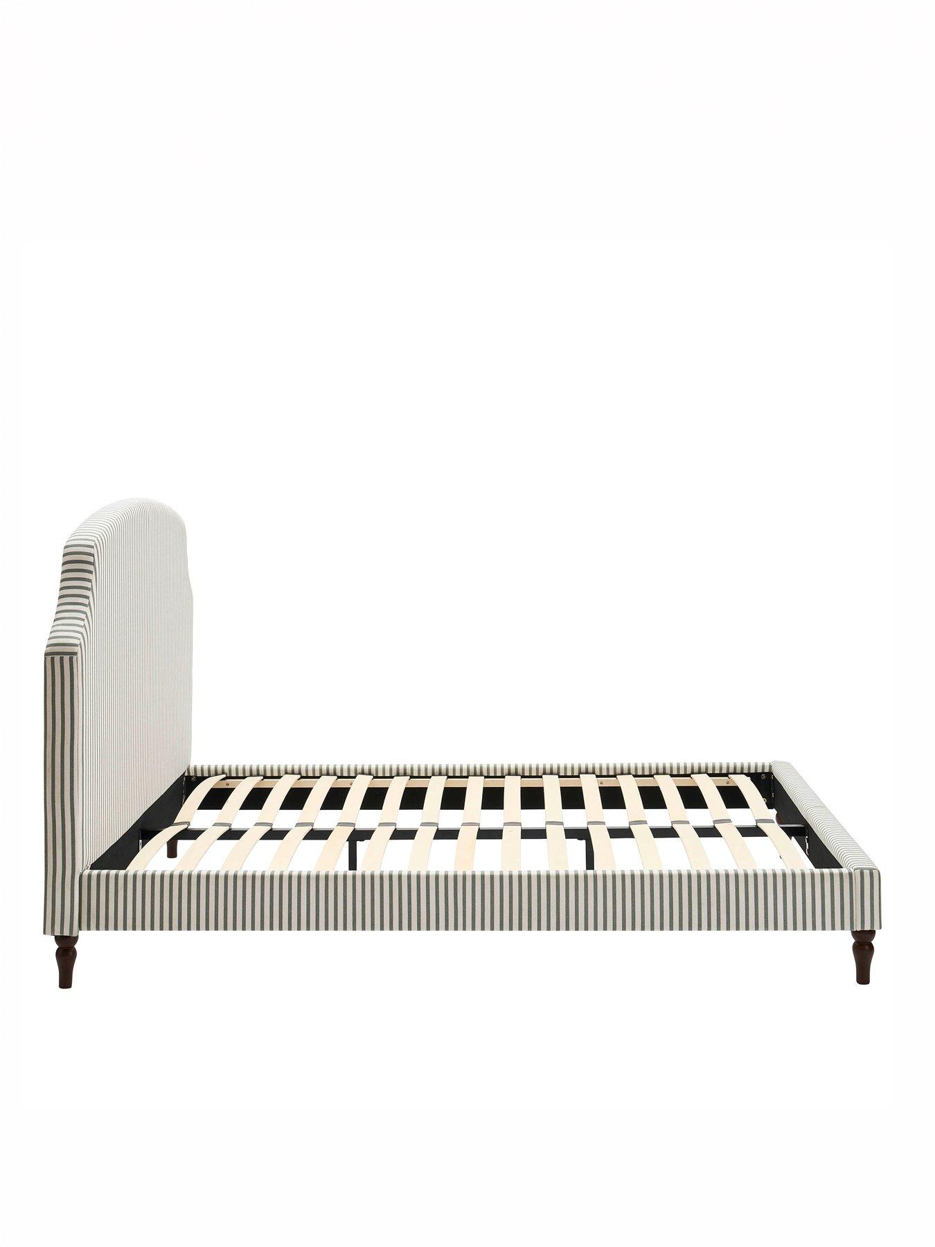 Image 5 of 7 of Dusk Surrey King Bed Frame - Sage Stripe