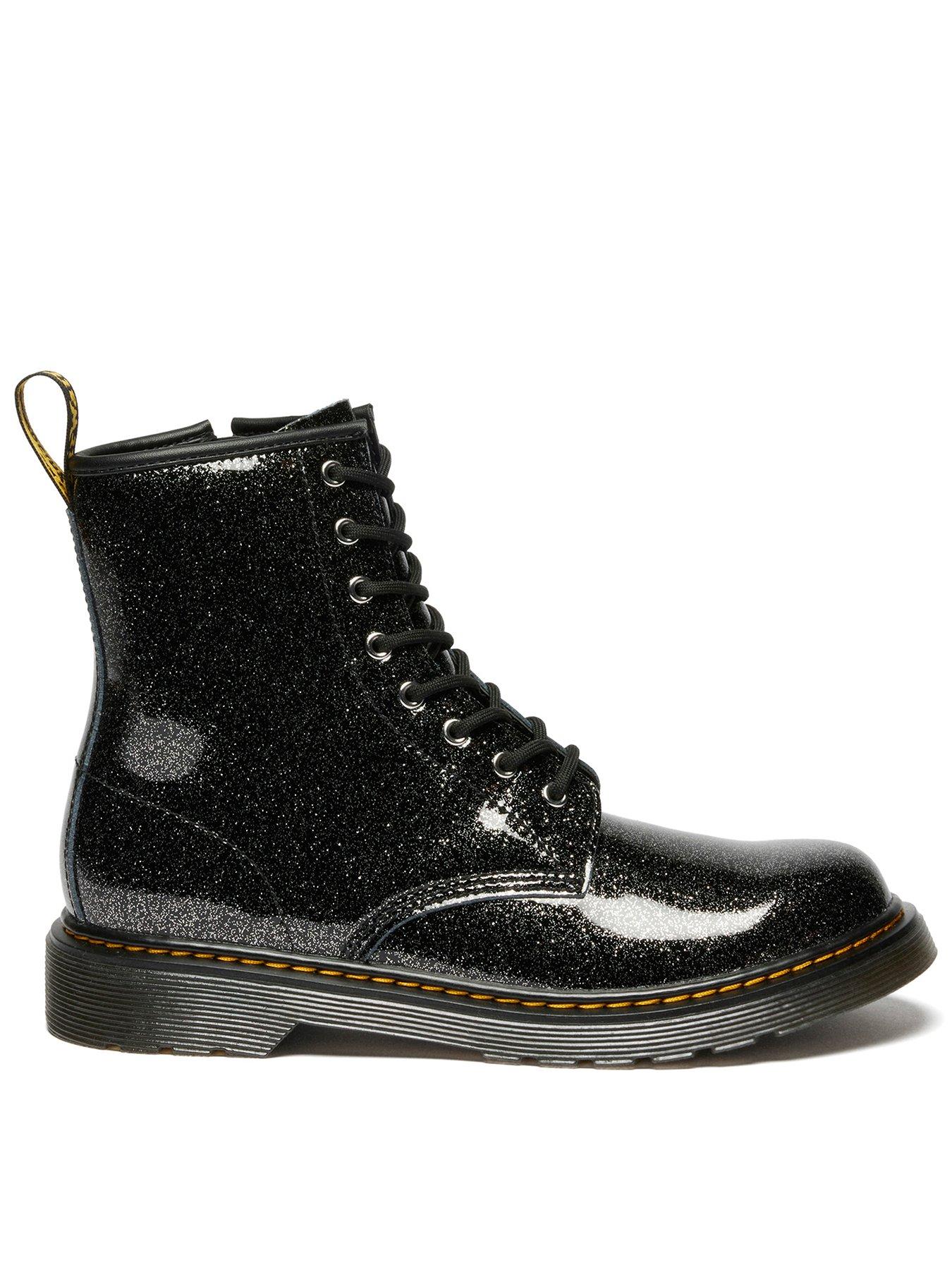 Dr Martens Youth 1460 8 Eye Boot - Silver Nebula Glitter