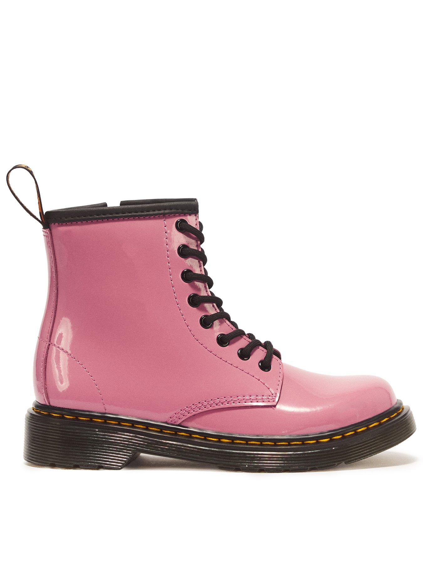 Dr Martens Junior 1460 8 Eye Patent Boot - Pink