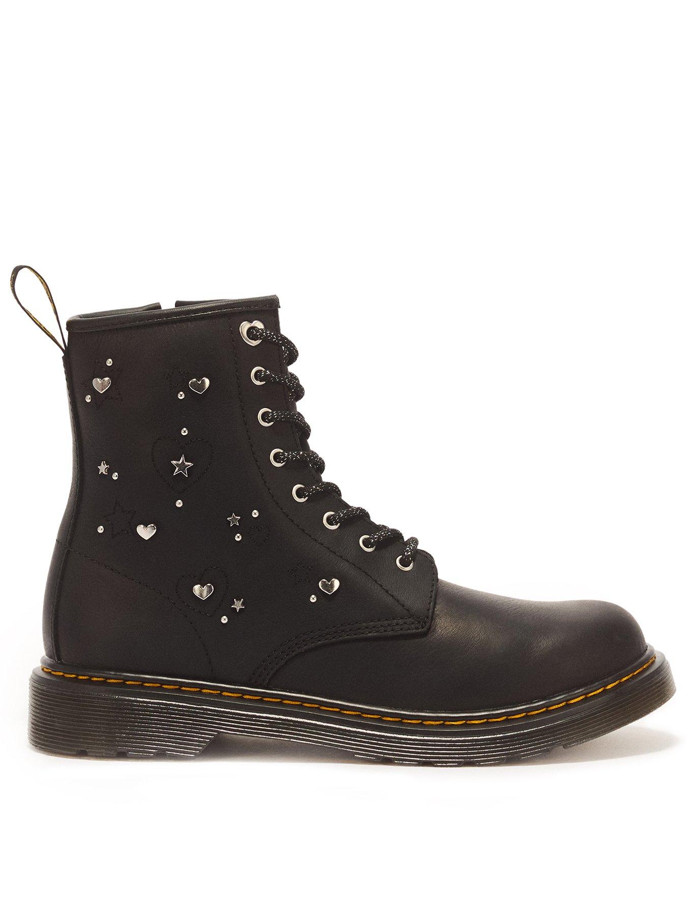Dr Martens Youth 1460 Heart  &  Starlace Boot - Black