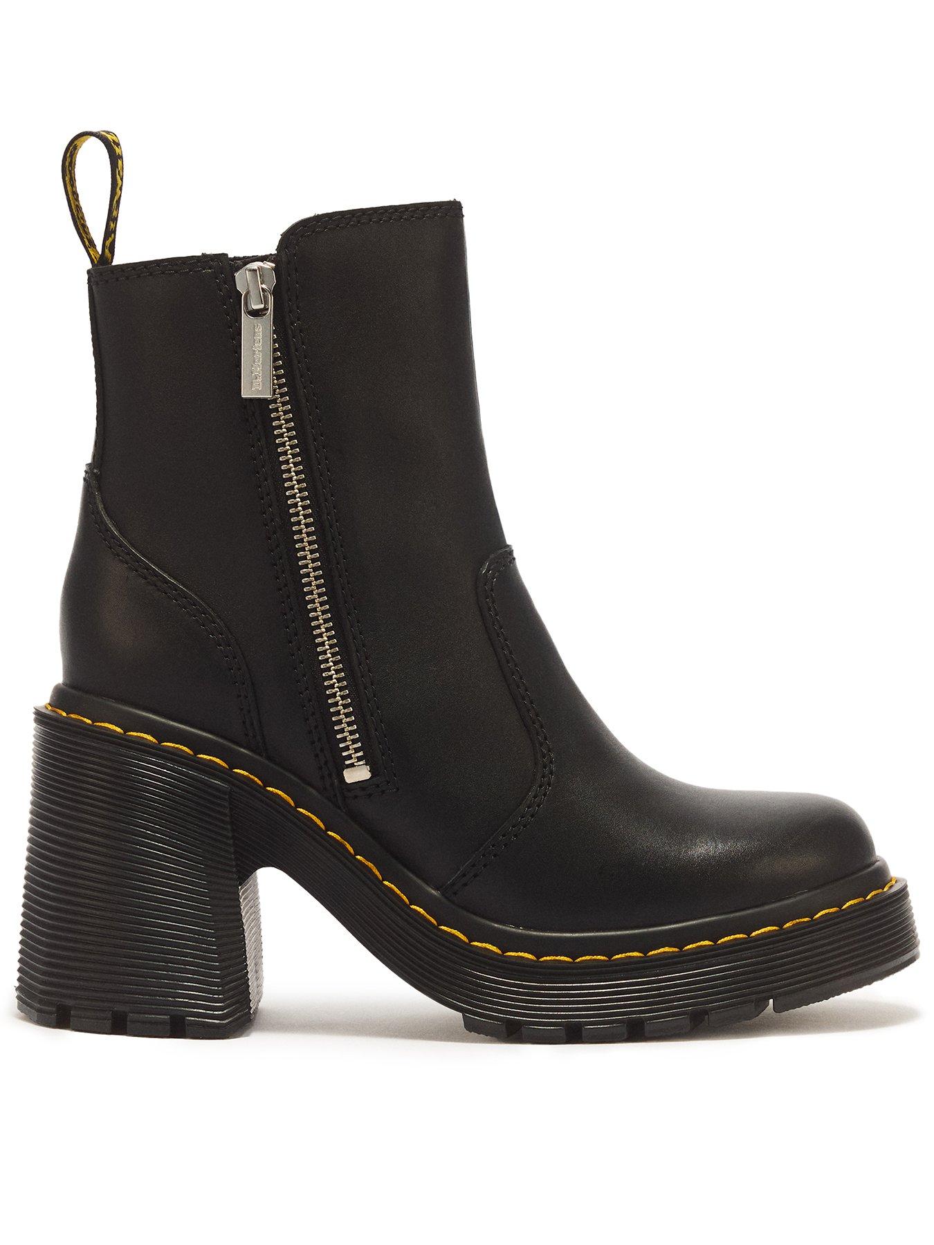 Dr Martens Jesy Sendal Leather Heels - Black