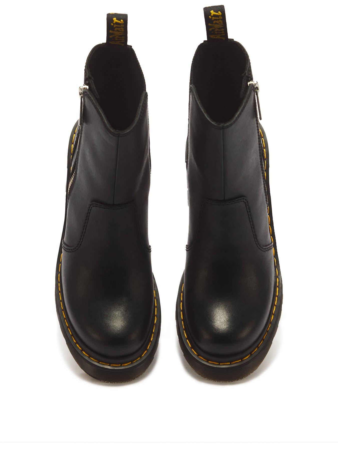 Image 2 of 6 of Dr Martens Spence Sendal Leather Heels - Black