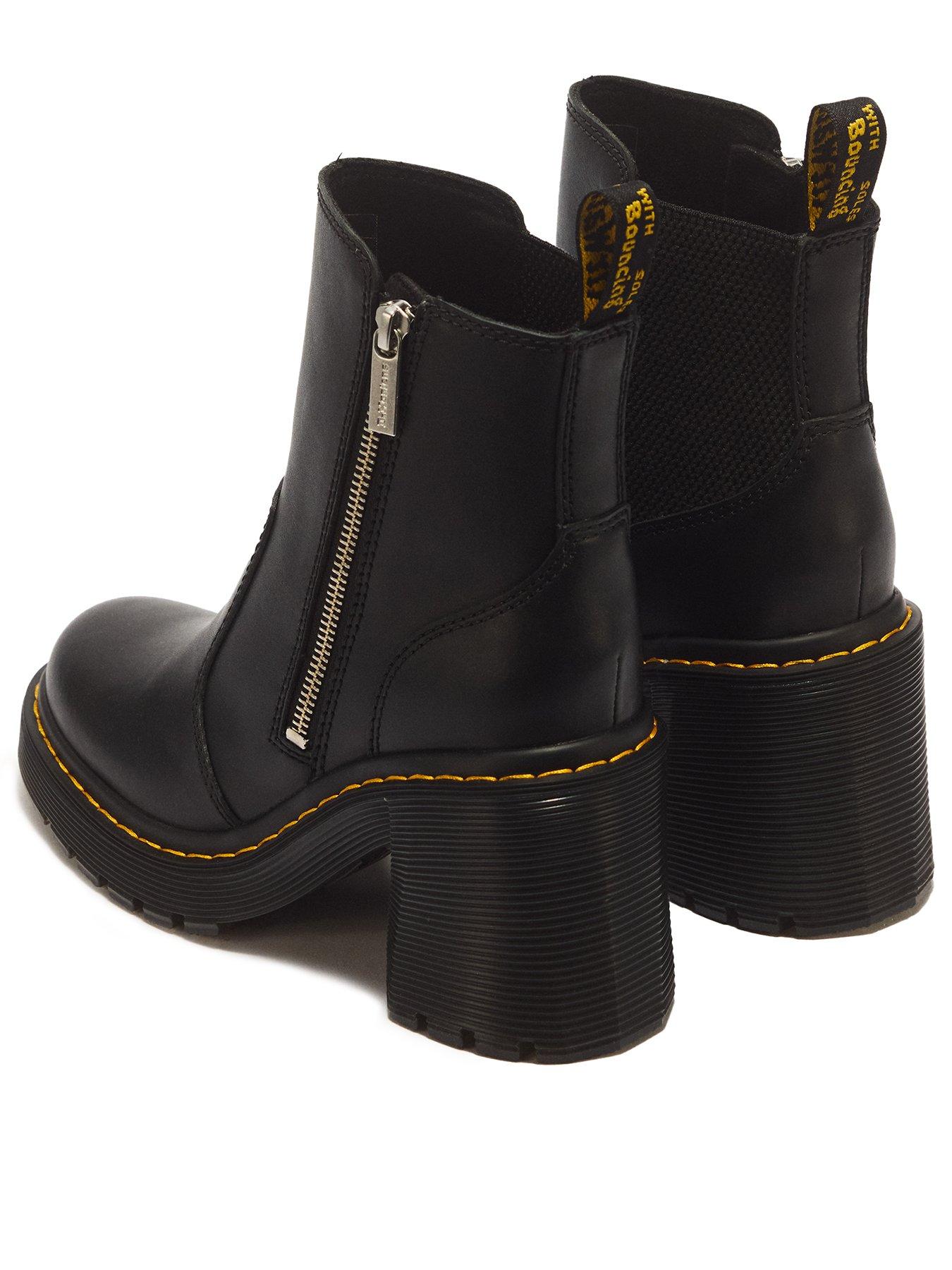 Image 3 of 6 of Dr Martens Spence Sendal Leather Heels - Black