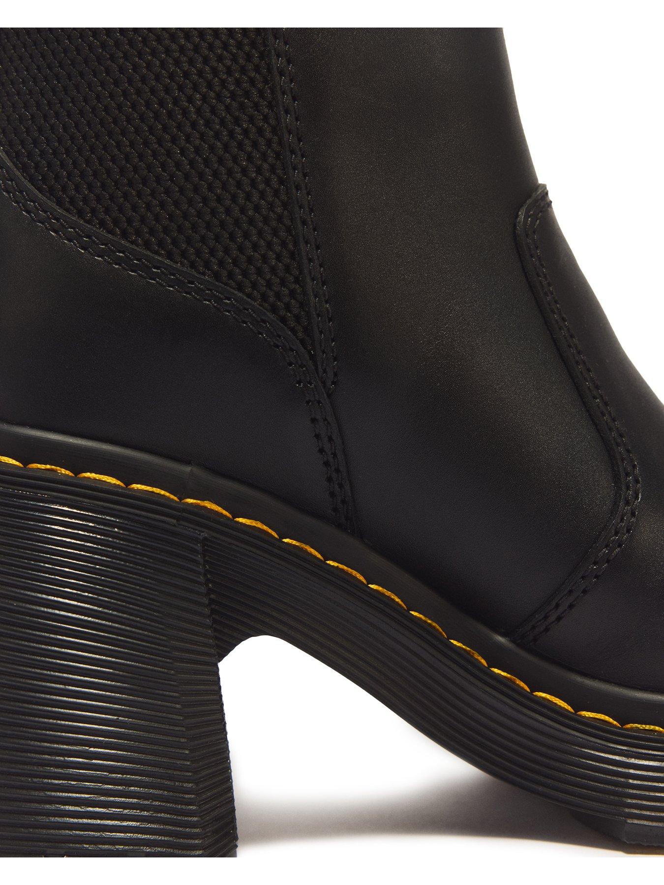 Image 5 of 6 of Dr Martens Spence Sendal Leather Heels - Black