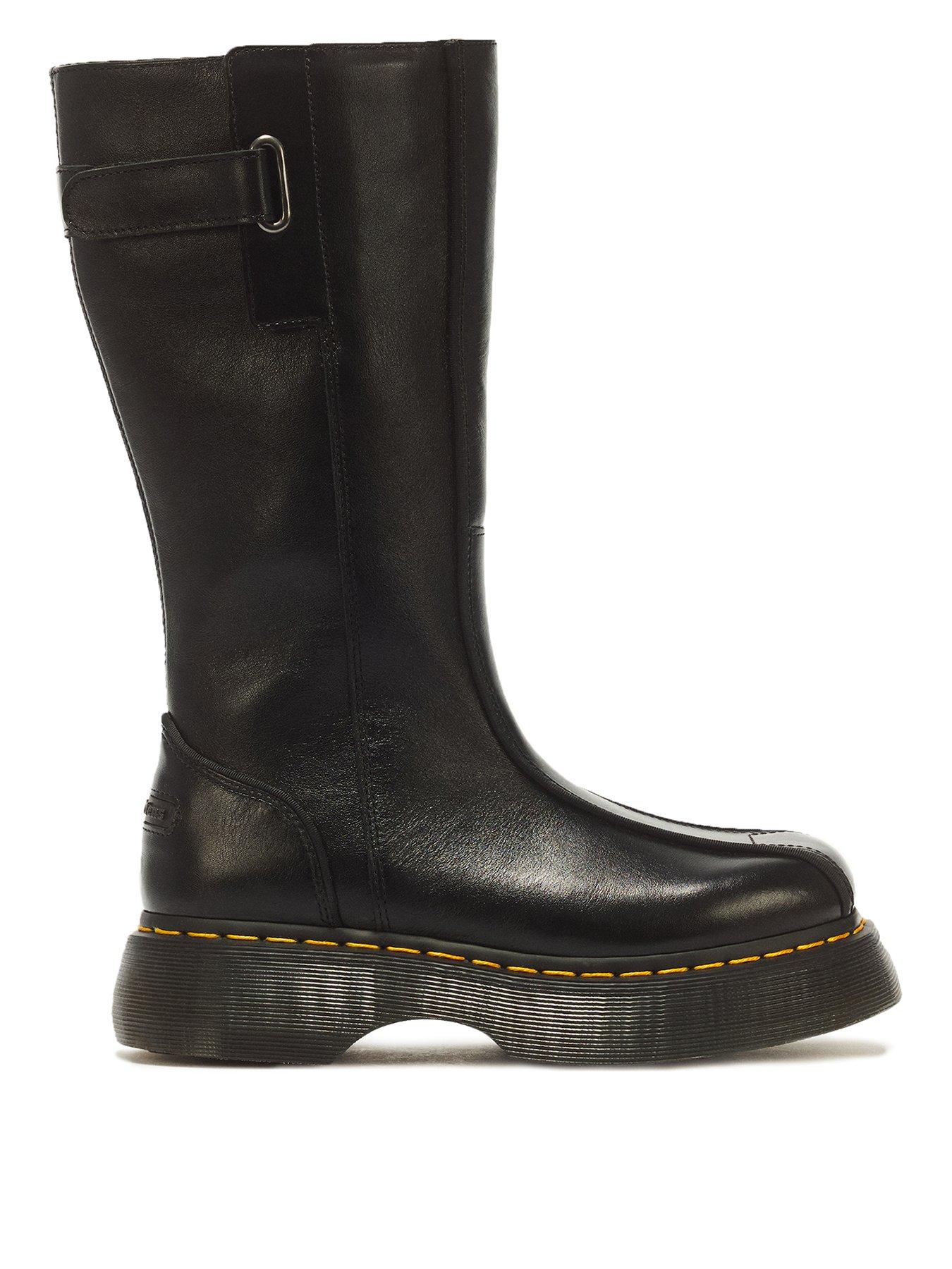 Image 1 of 7 of Dr Martens Buzz Hi Wyoming Leather Boots - Black