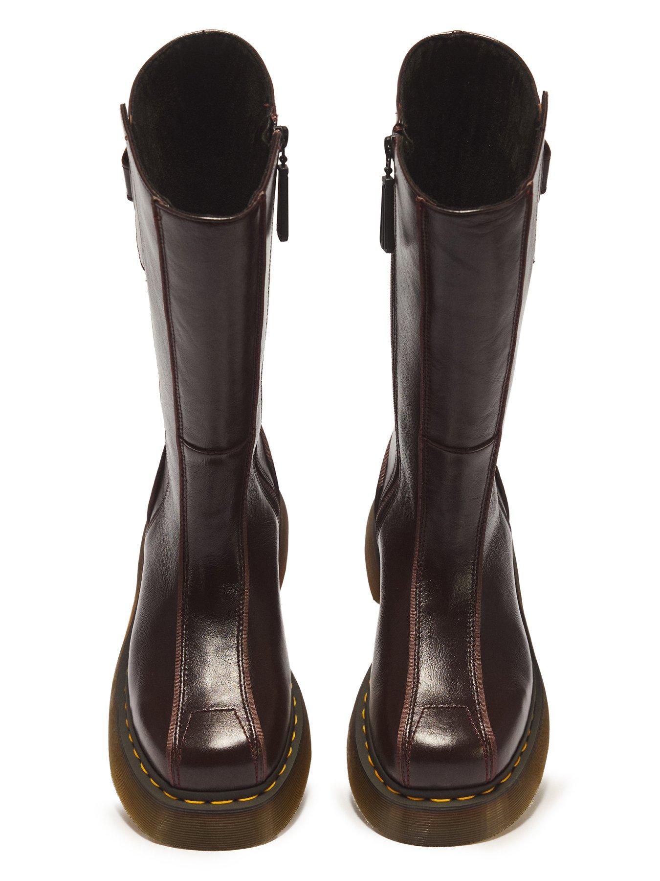 Image 4 of 7 of Dr Martens Buzz Hi Wyoming Leather Boots - Brown
