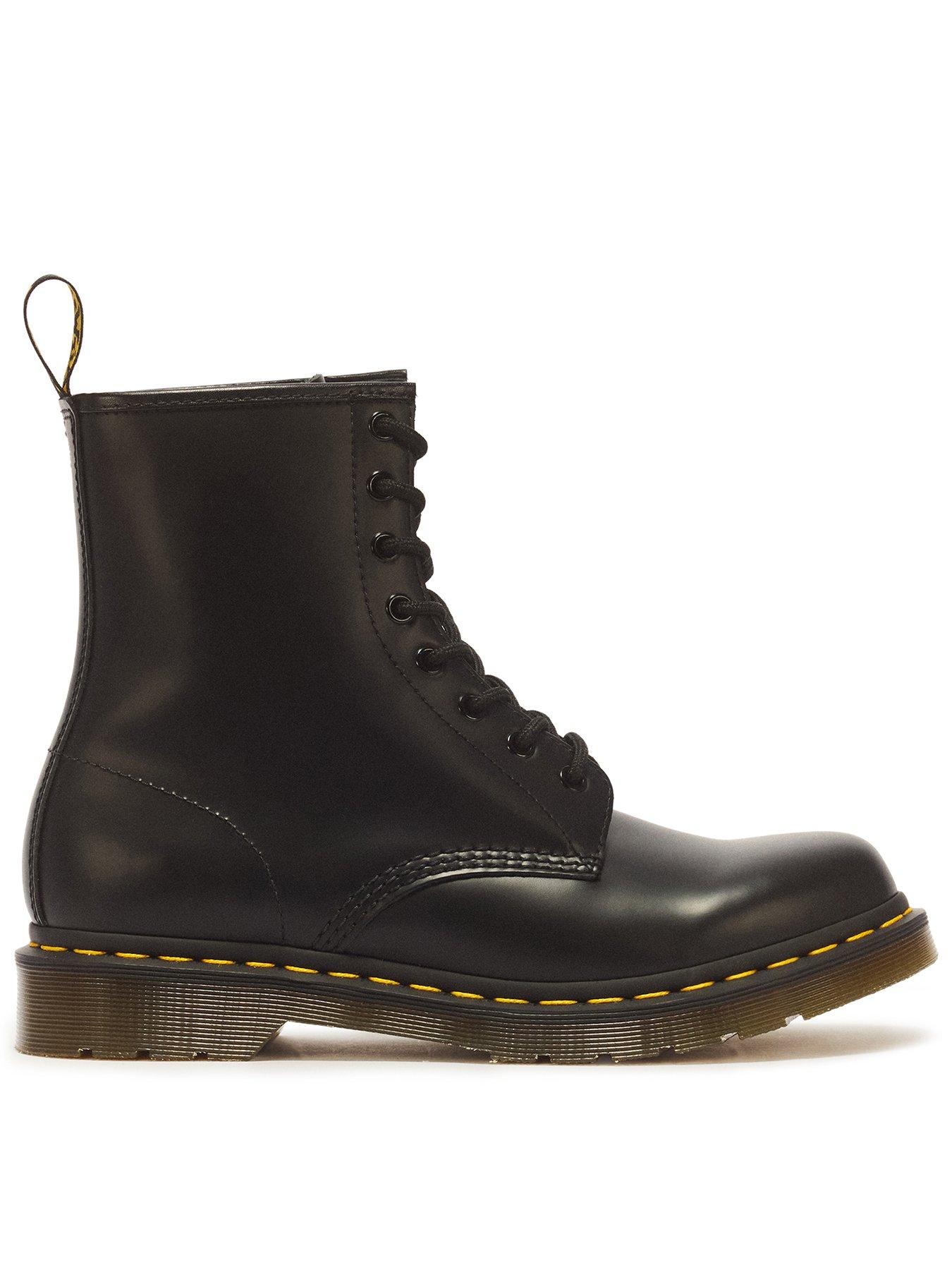 Dr Martens 1460 Soft Leather Lace Up Boots  - Black
