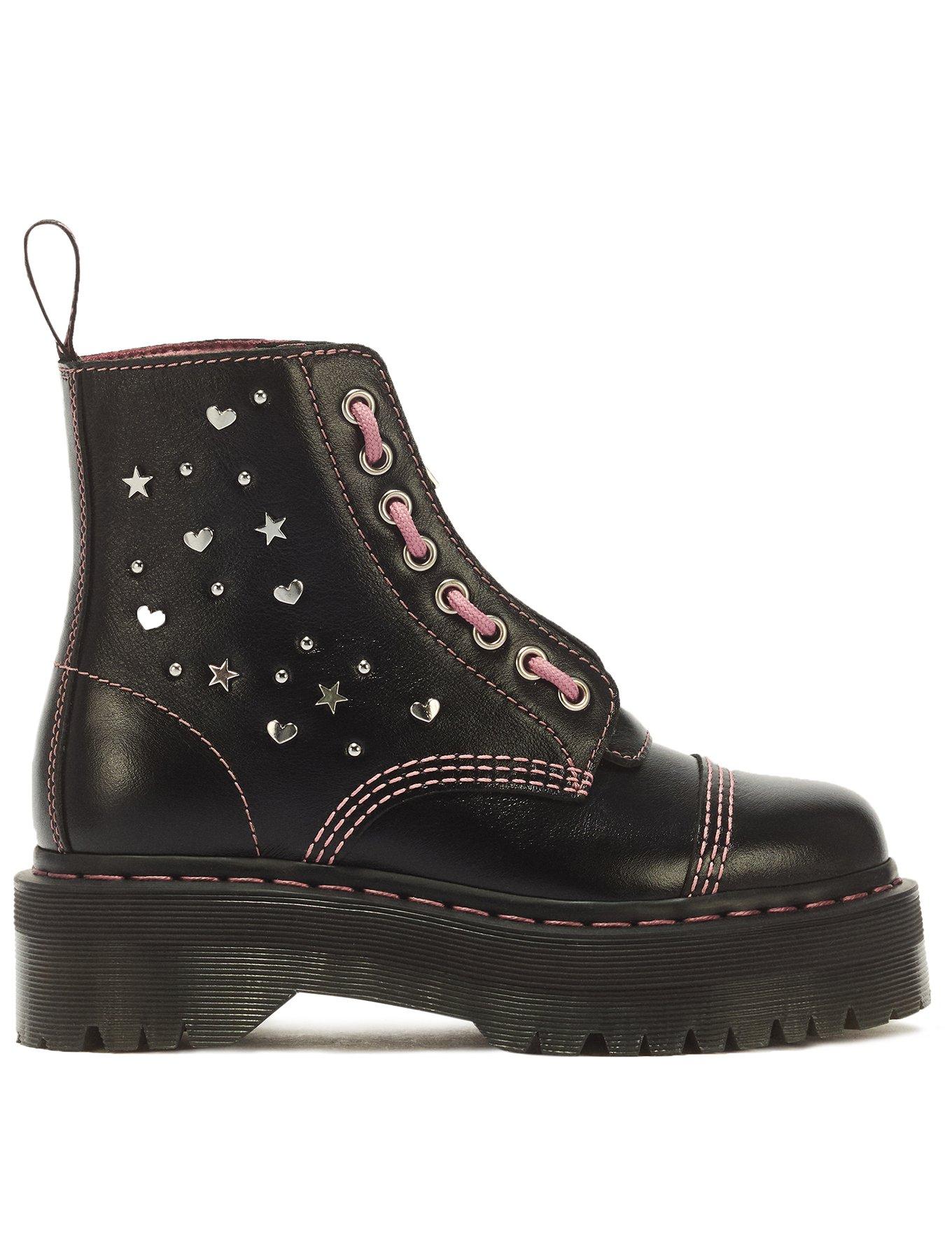 Dr Martens Sinclair Hs 8 Eye Boot - Black/ Pink