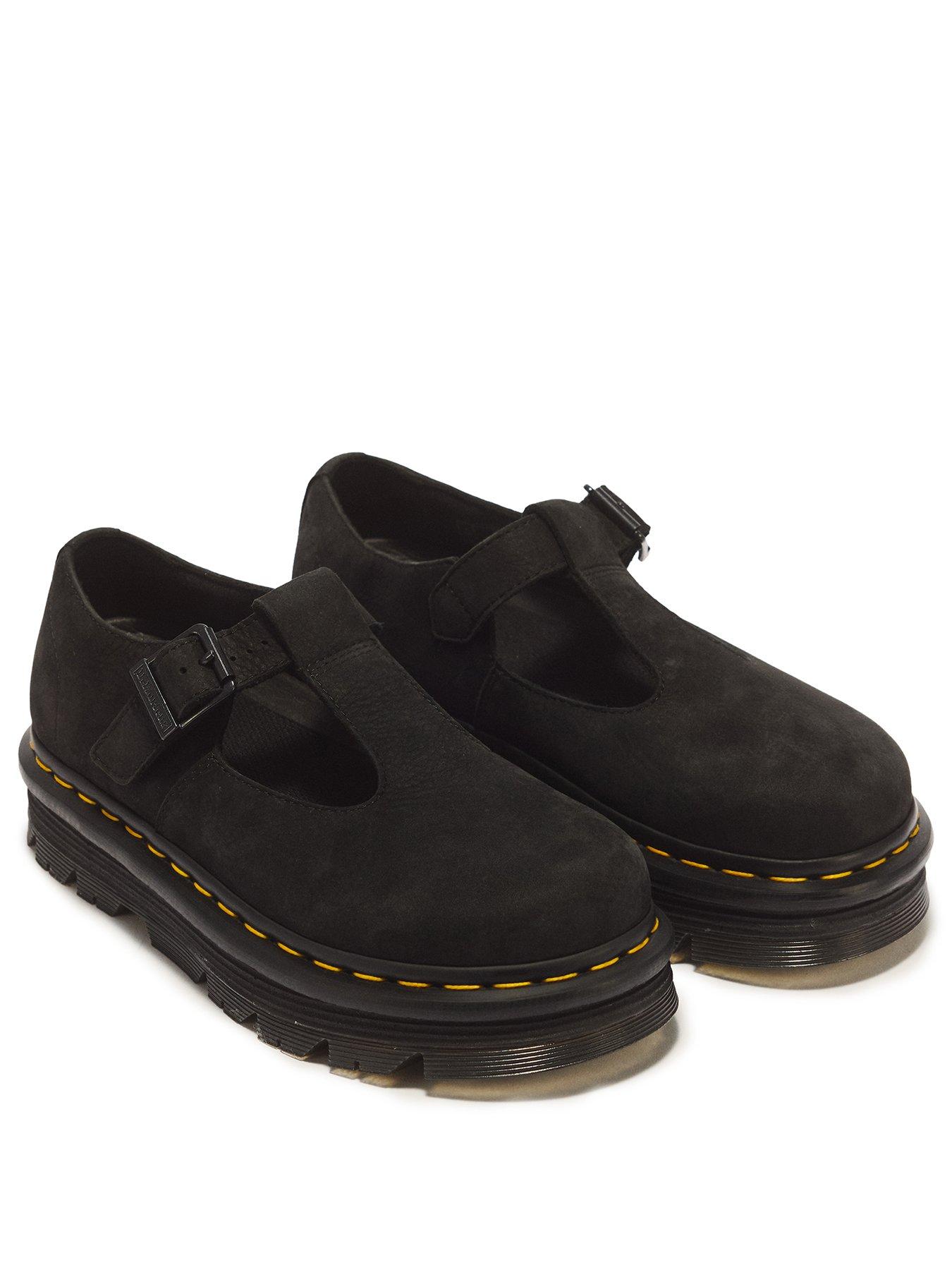 Image 2 of 7 of Dr Martens Zebzag Milled Nubuck Mary Jane Shoes - Black