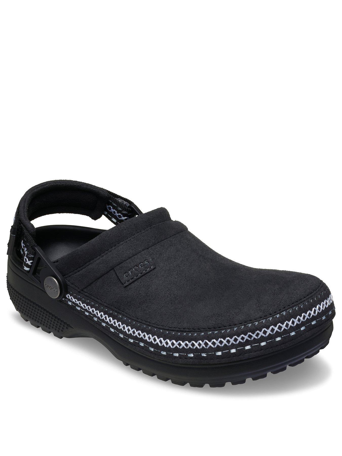 Image 2 of 5 of Crocs Crafted Vegan Suede Stitch Clogblacks - Black