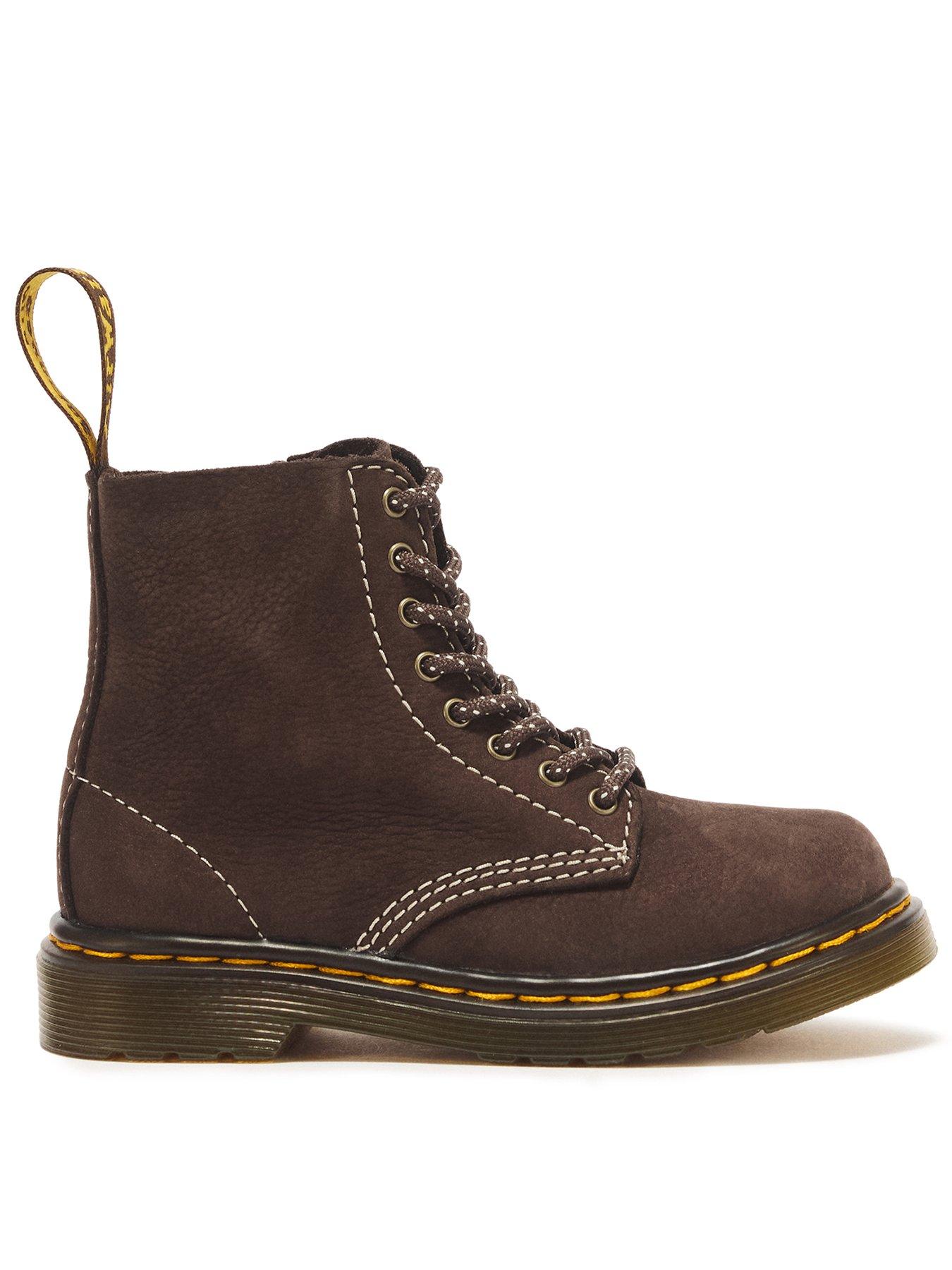 Dr Martens Toddler 1460 Pascal 8 Eye Nubuck Boot - Dark Brown