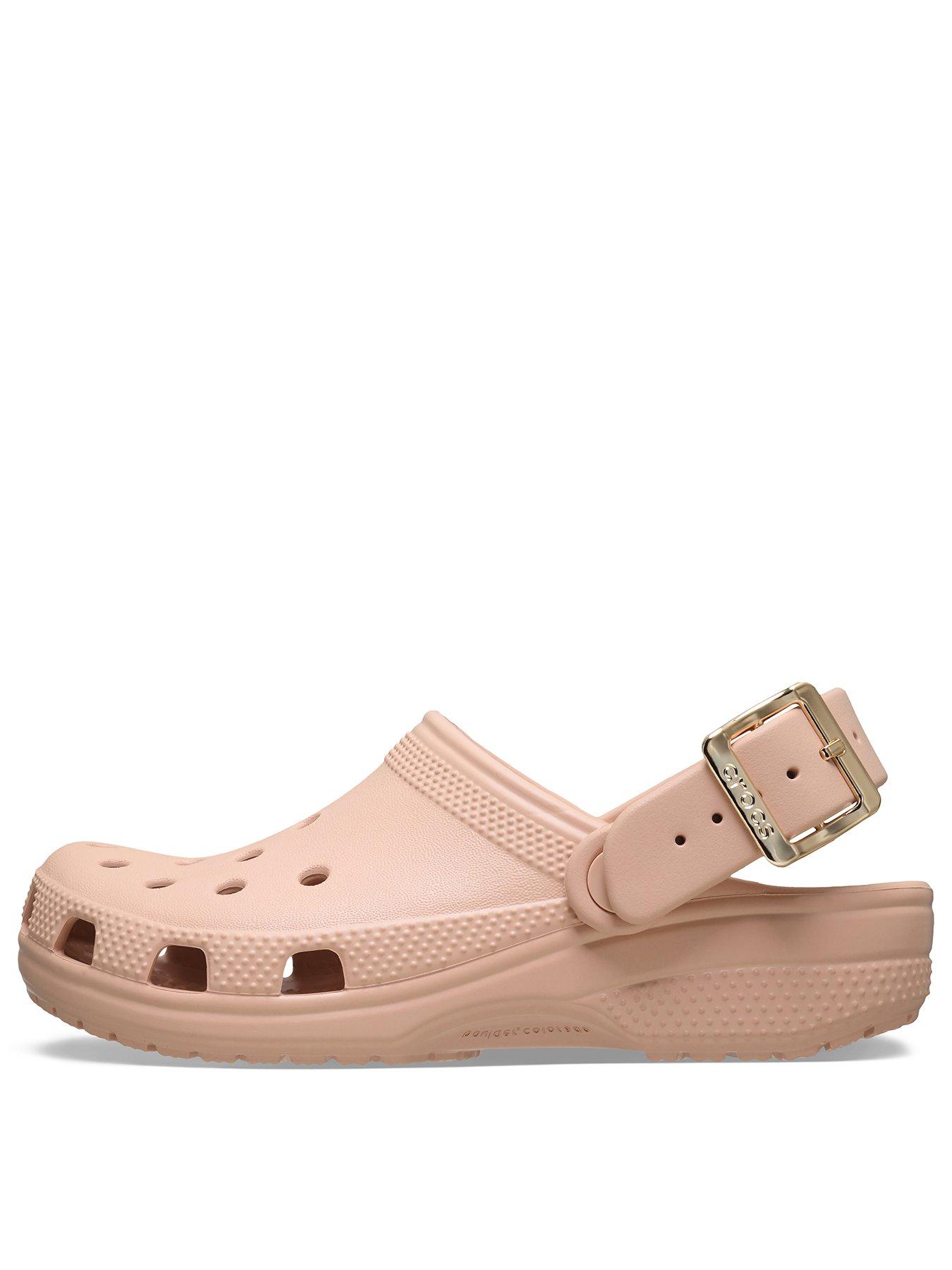 Image 3 of 6 of Crocs Classic Metallic Buckle Clog - Pink