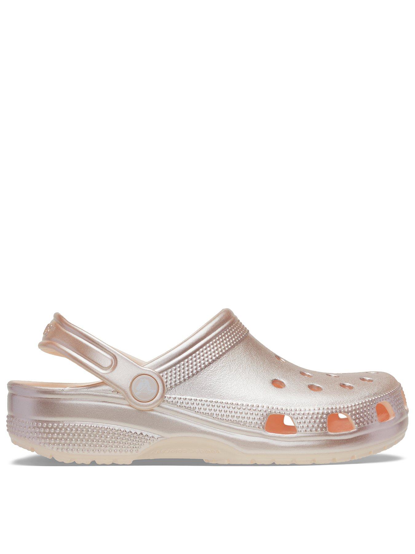 Crocs Classic Tinted Metallic Clogs - Peach Ice