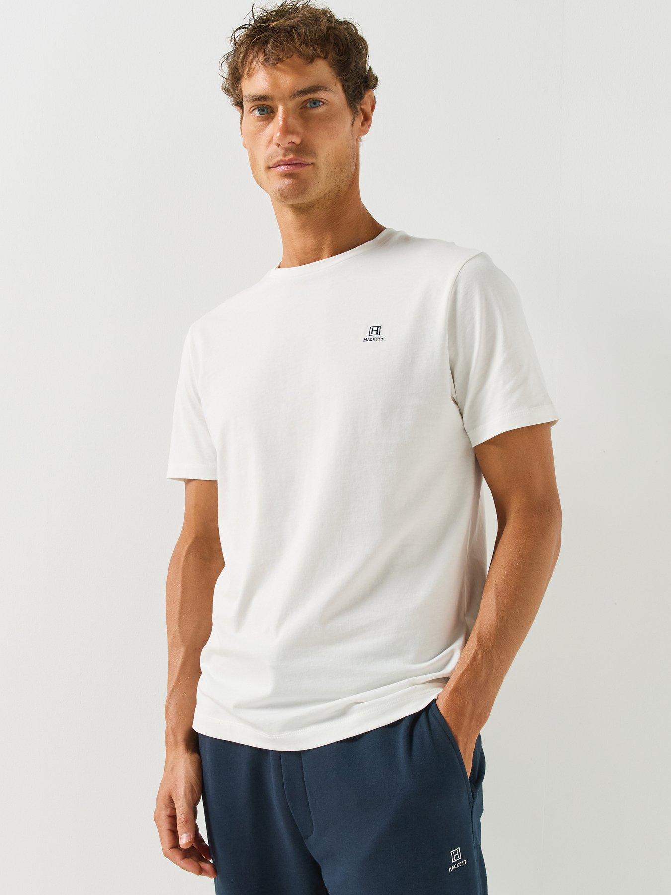 Hackett Heritage H Small Logo T-Shirt - Off White
