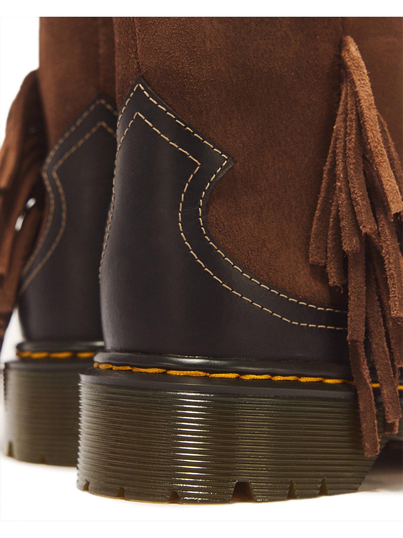 Image 7 of 7 of Dr Martens Genaya Rodeo J Rigger Republic Bronx Suede Boots - Dark Brown