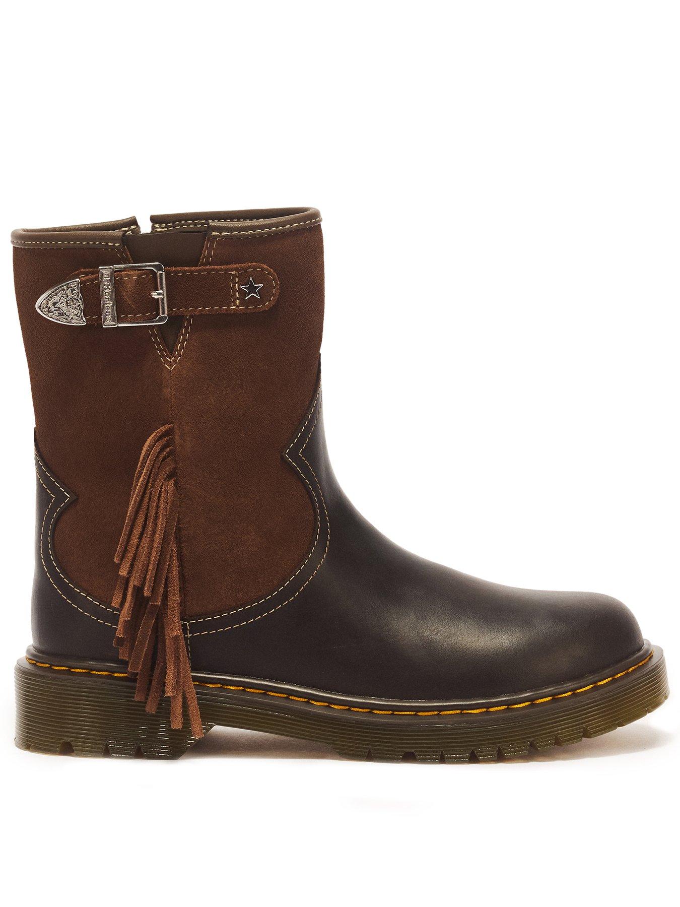 Dr Martens Youth Genaya Rodeo Rigger Boot - Dark Brown