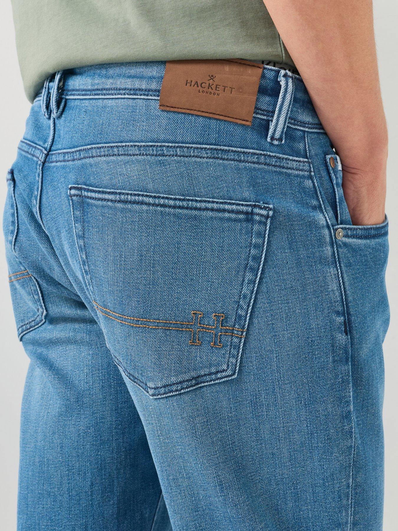 Image 5 of 6 of Hackett Heritage Vintage Denim Jeans - Light Blue