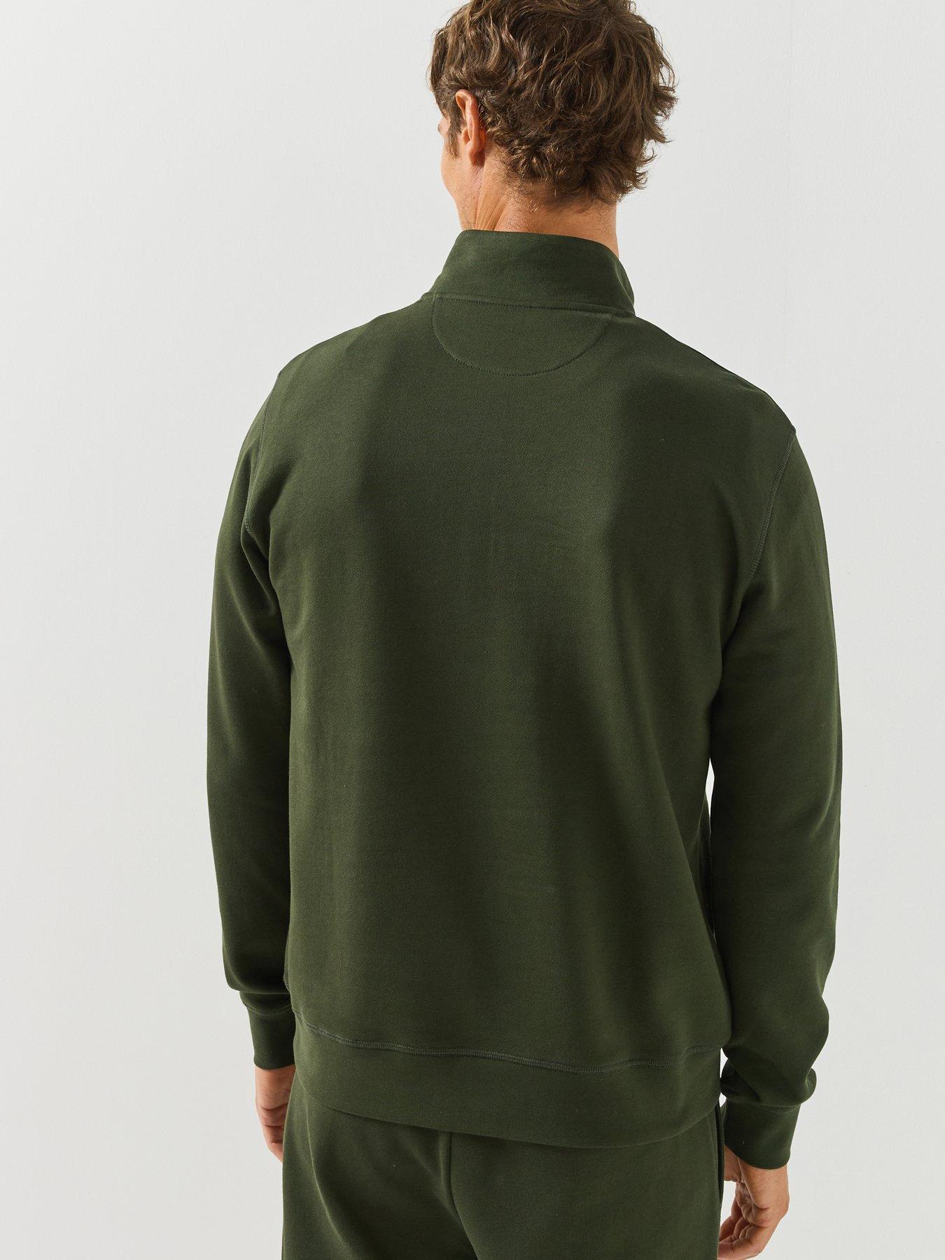 Image 2 of 5 of Hackett Heritage H Small Logo Half Zip Sweatshirt - Dark Green