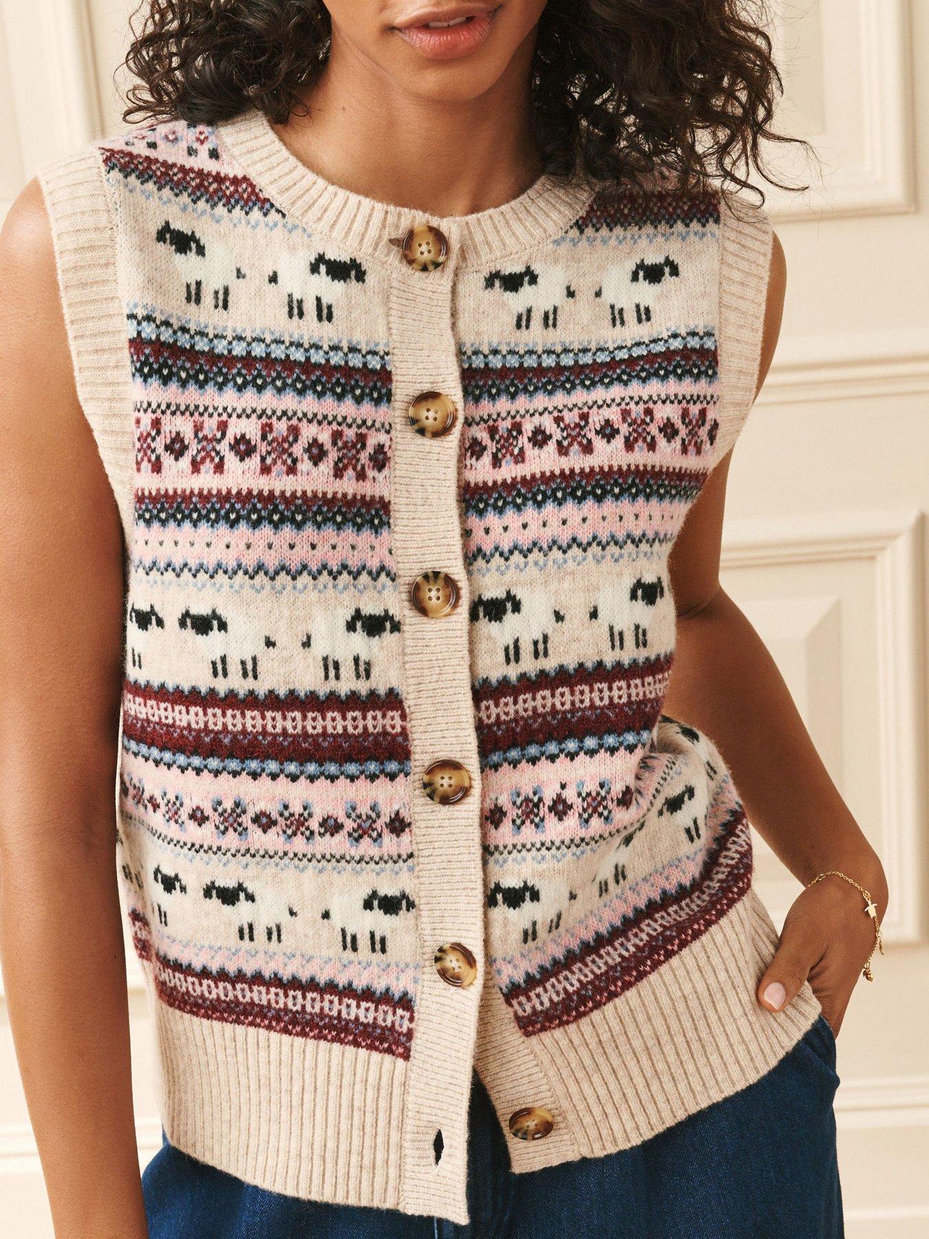 Image 4 of 7 of Laura Ashley Sheep Fun Tank Top - Green
