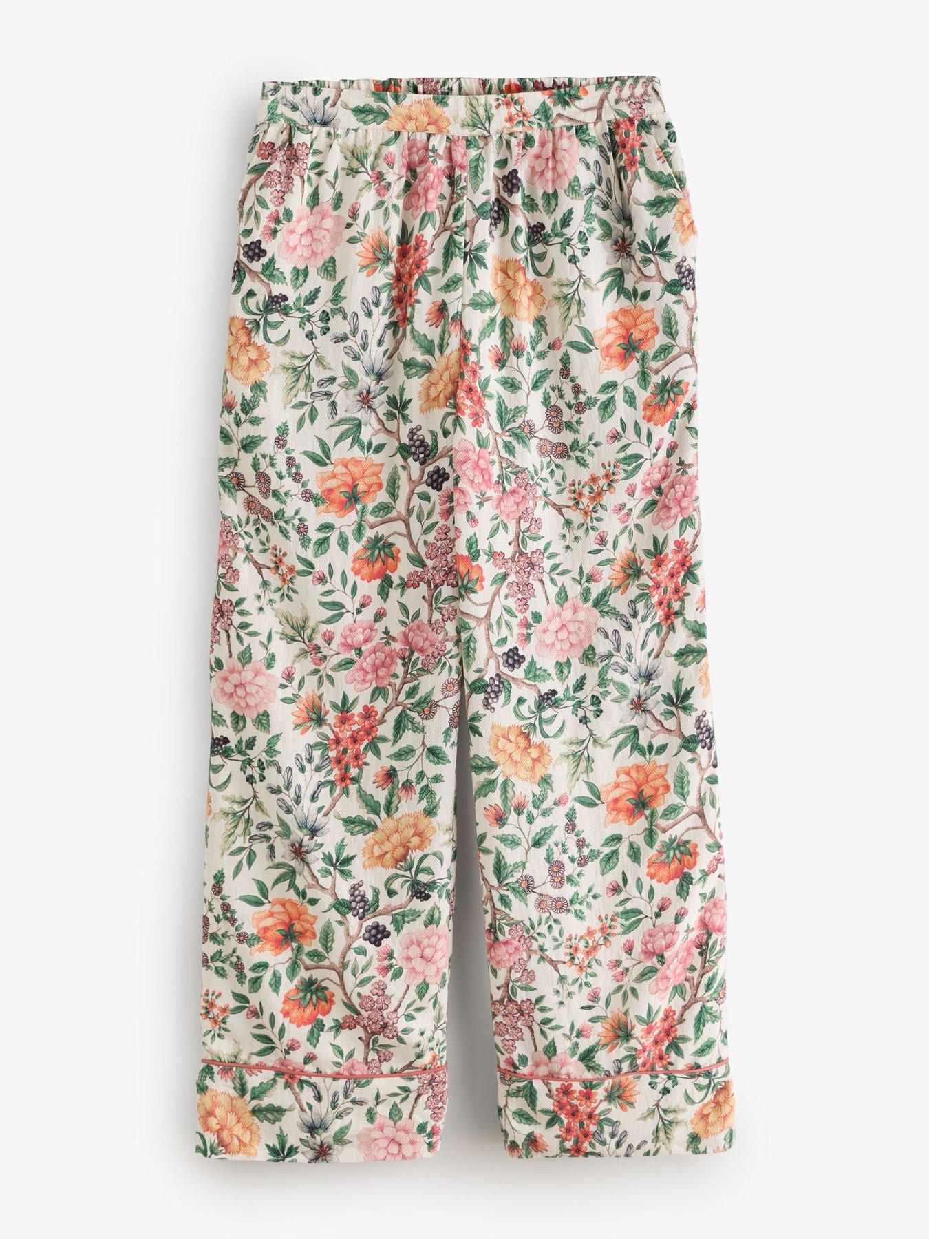 Image 2 of 5 of Laura Ashley Multi Ellenbrook Satin Stripe Button Through Pyjamas