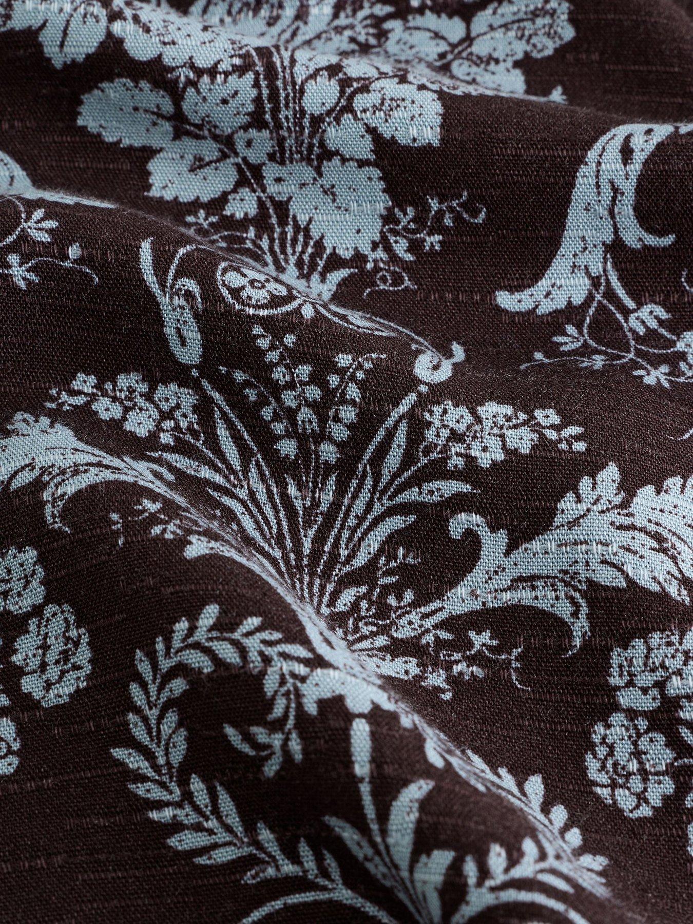 Image 7 of 7 of Laura Ashley Blue/brown Josette Button Through Pyjamas