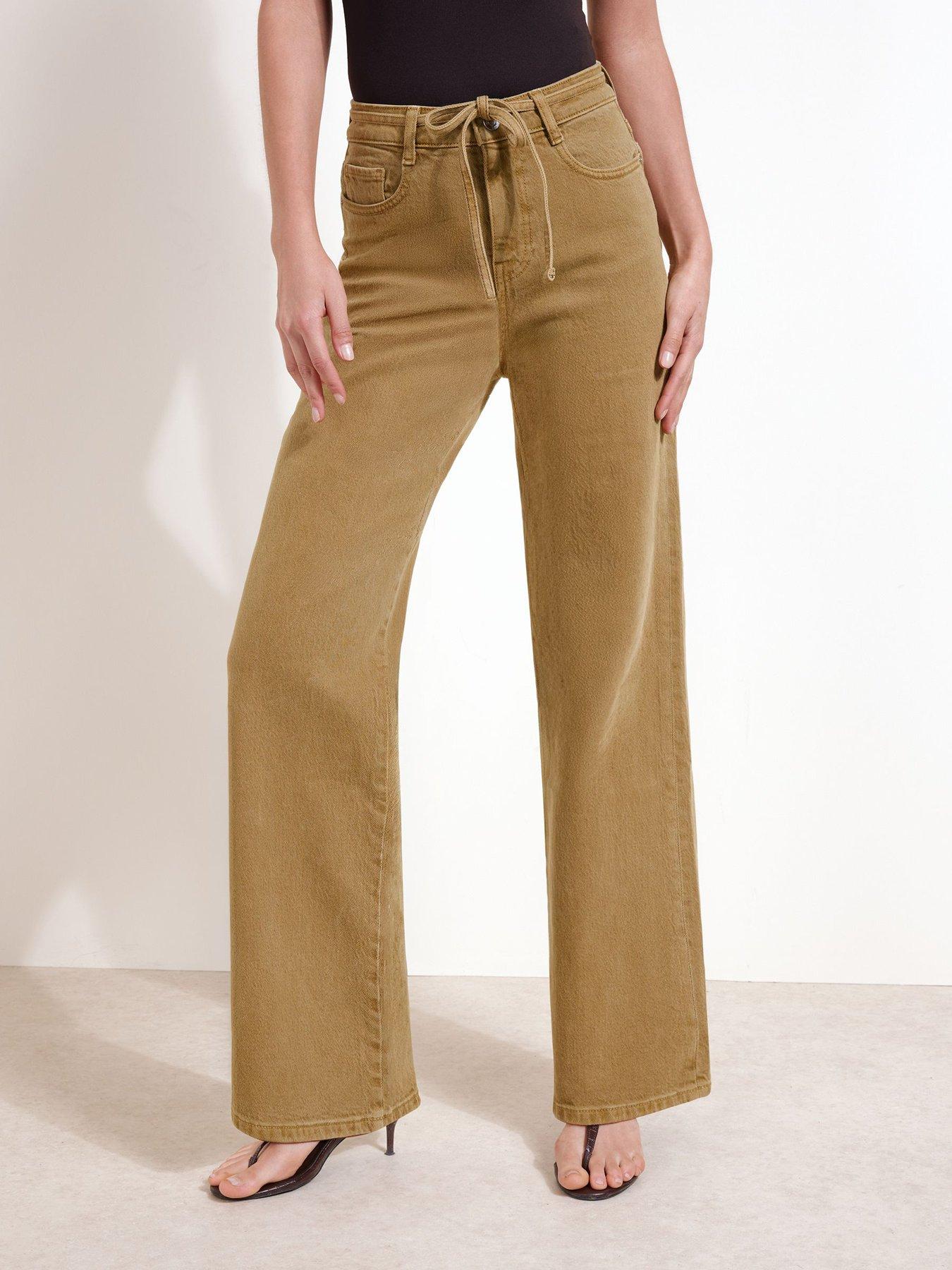 Friends Like These Olive Green Everyday Wide Leg Jeans