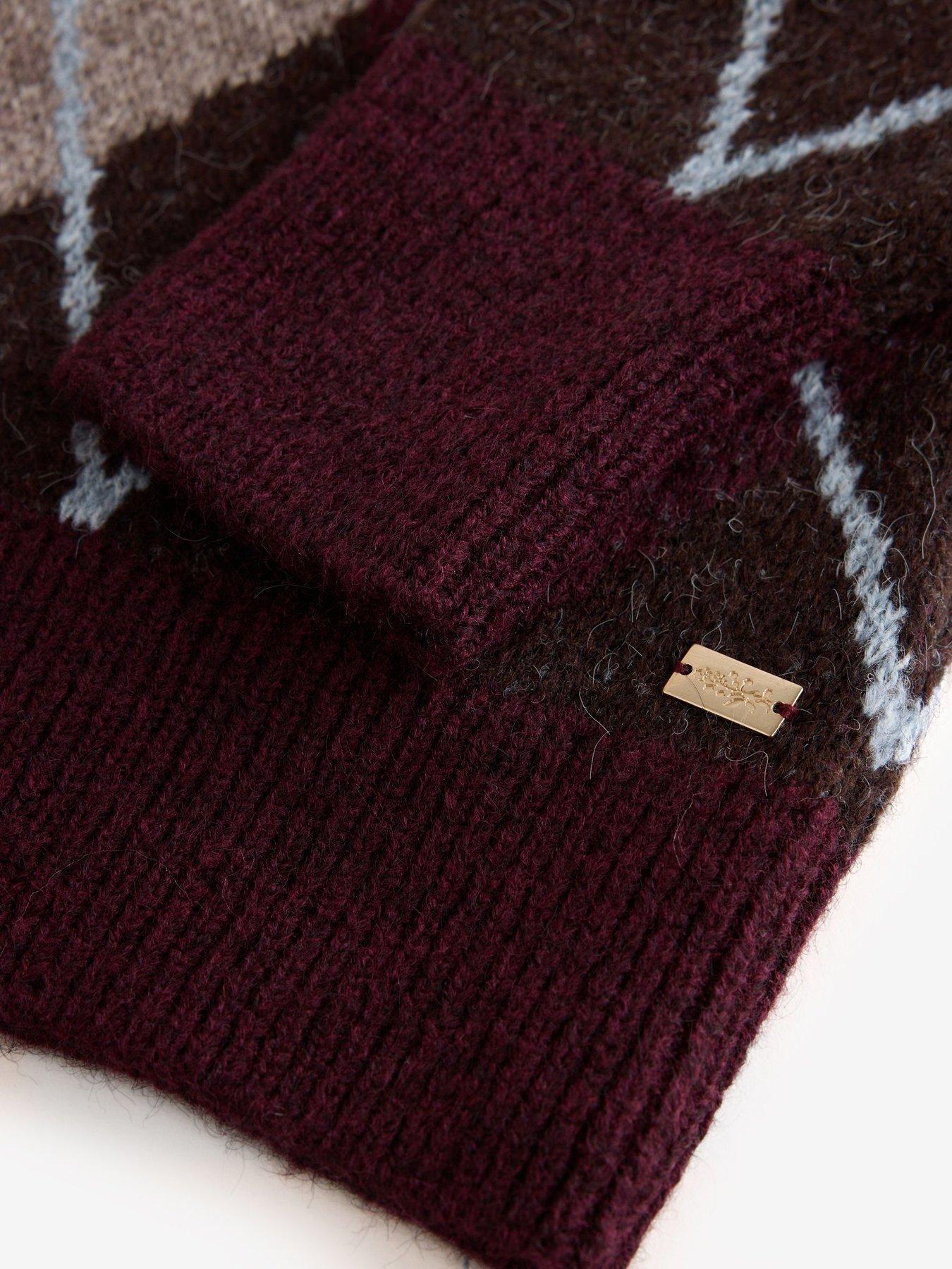 Image 5 of 6 of Laura Ashley Argyle V-neck Boyfriend Cardigan - Multi