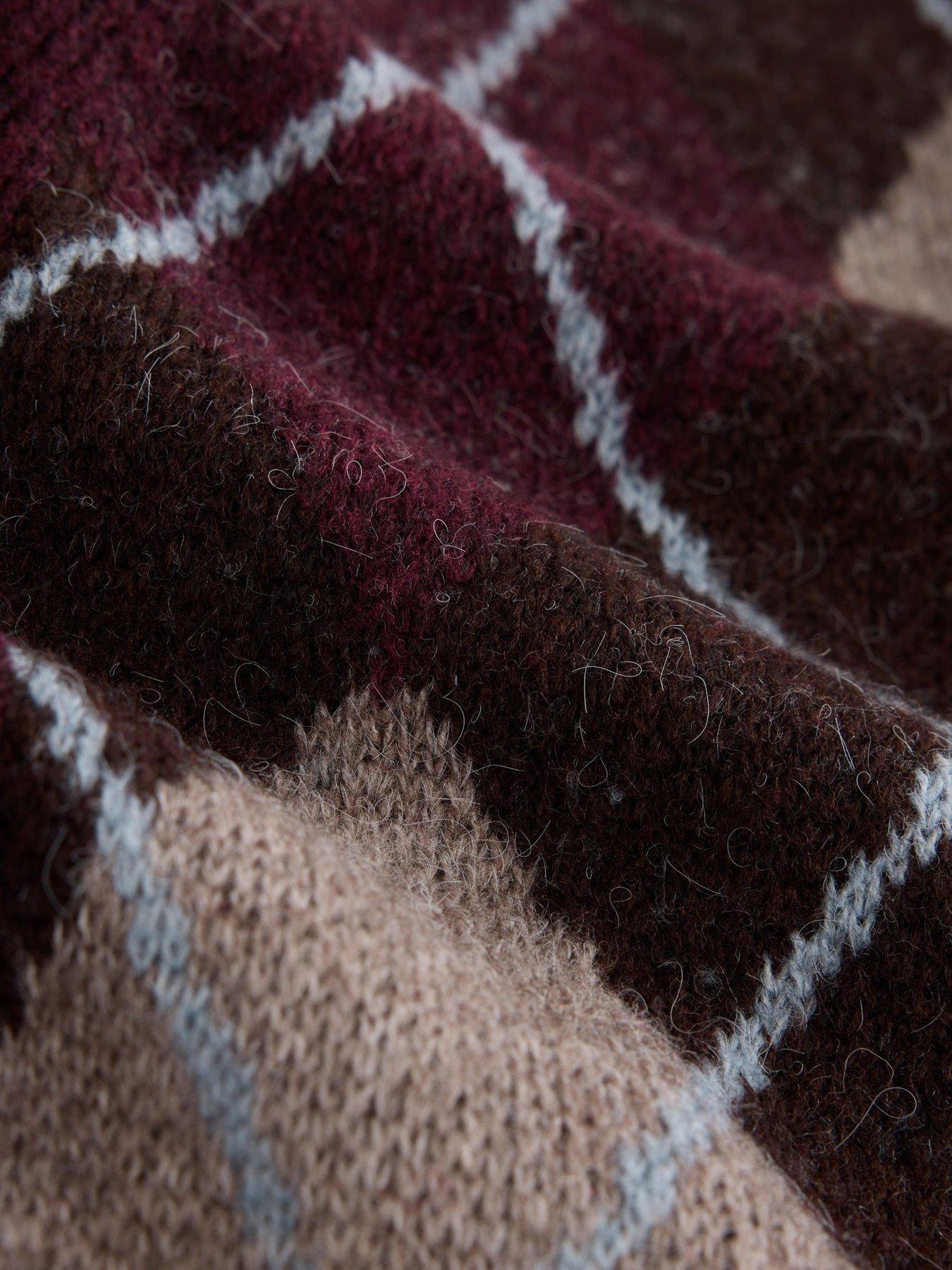 Image 6 of 6 of Laura Ashley Argyle V-neck Boyfriend Cardigan - Multi